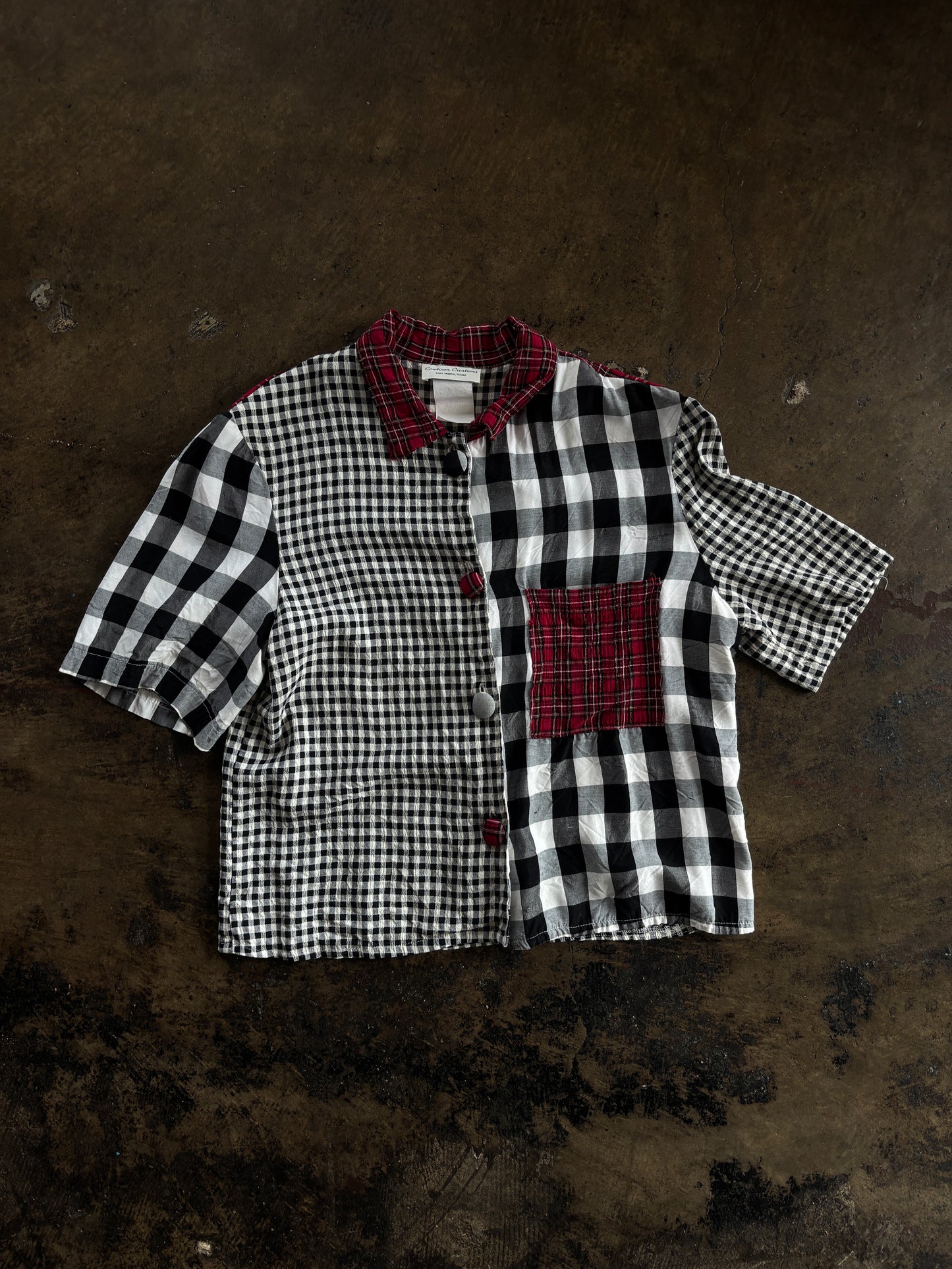 Patchwork Plaid Blouse