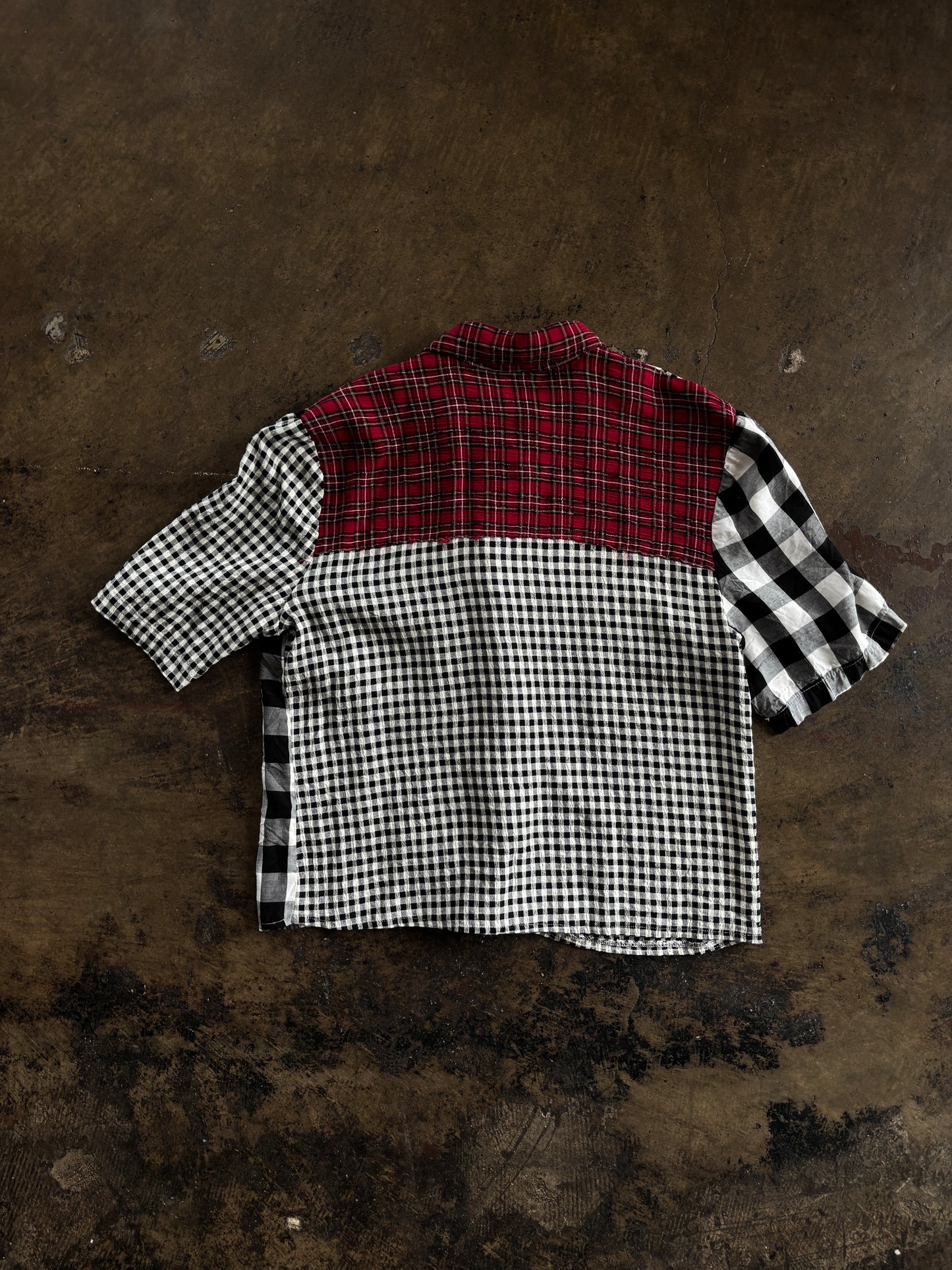 Patchwork Plaid Blouse