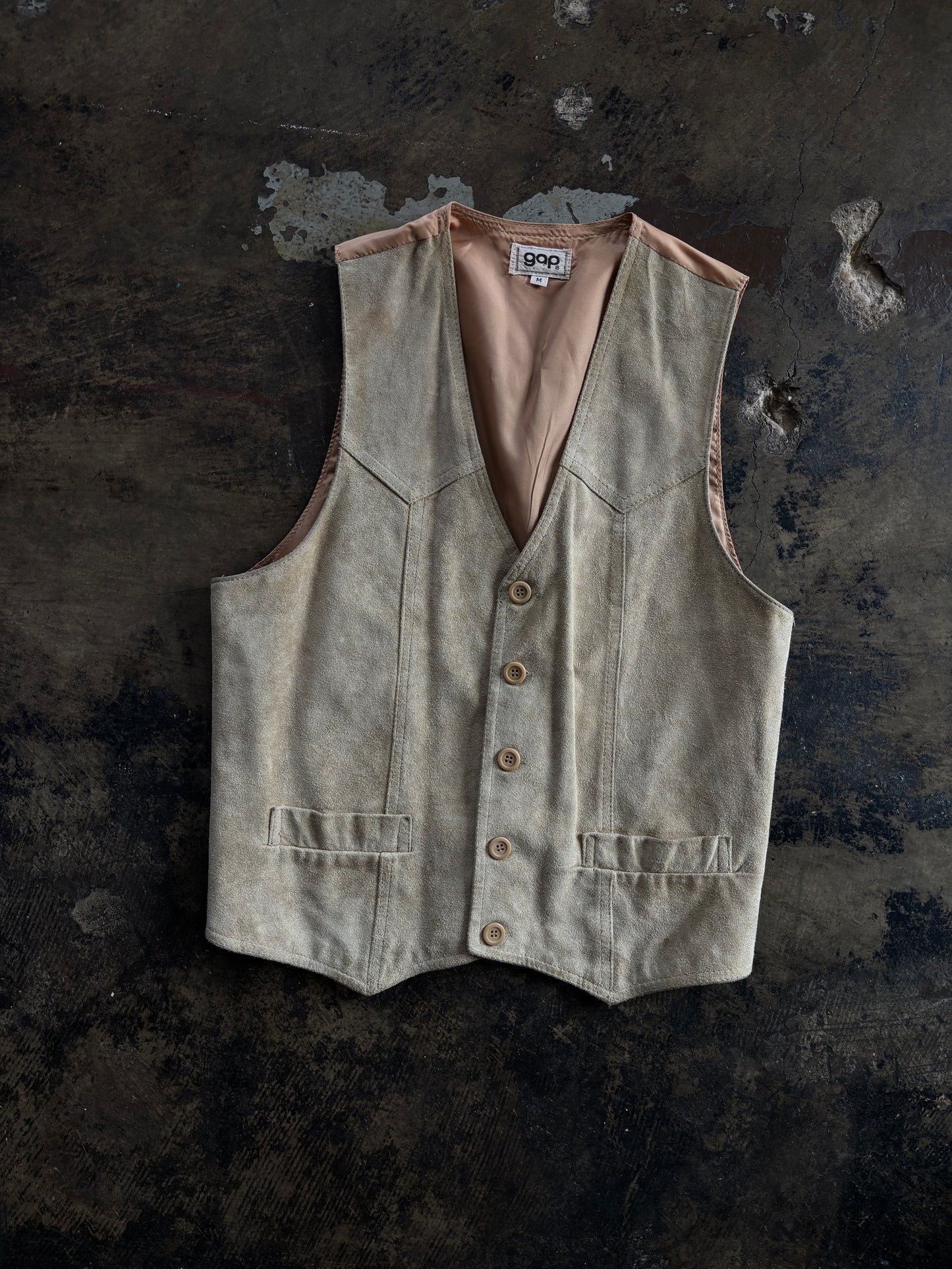 Gap Light Tan Suede Vest