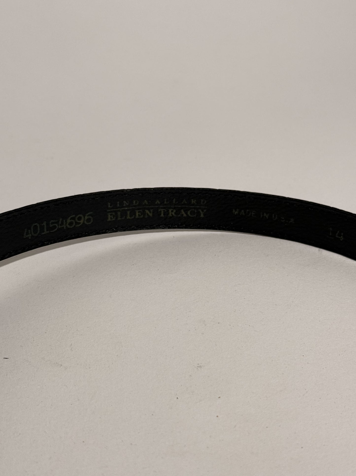 Ellen Tracy Snake Print Black Leather Belt