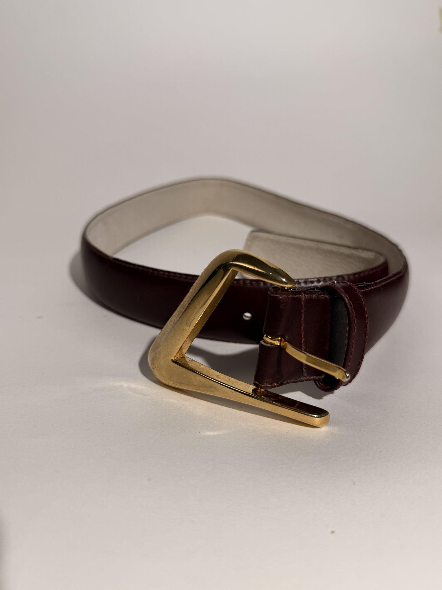 Christian Dior Brown Leather Belt
