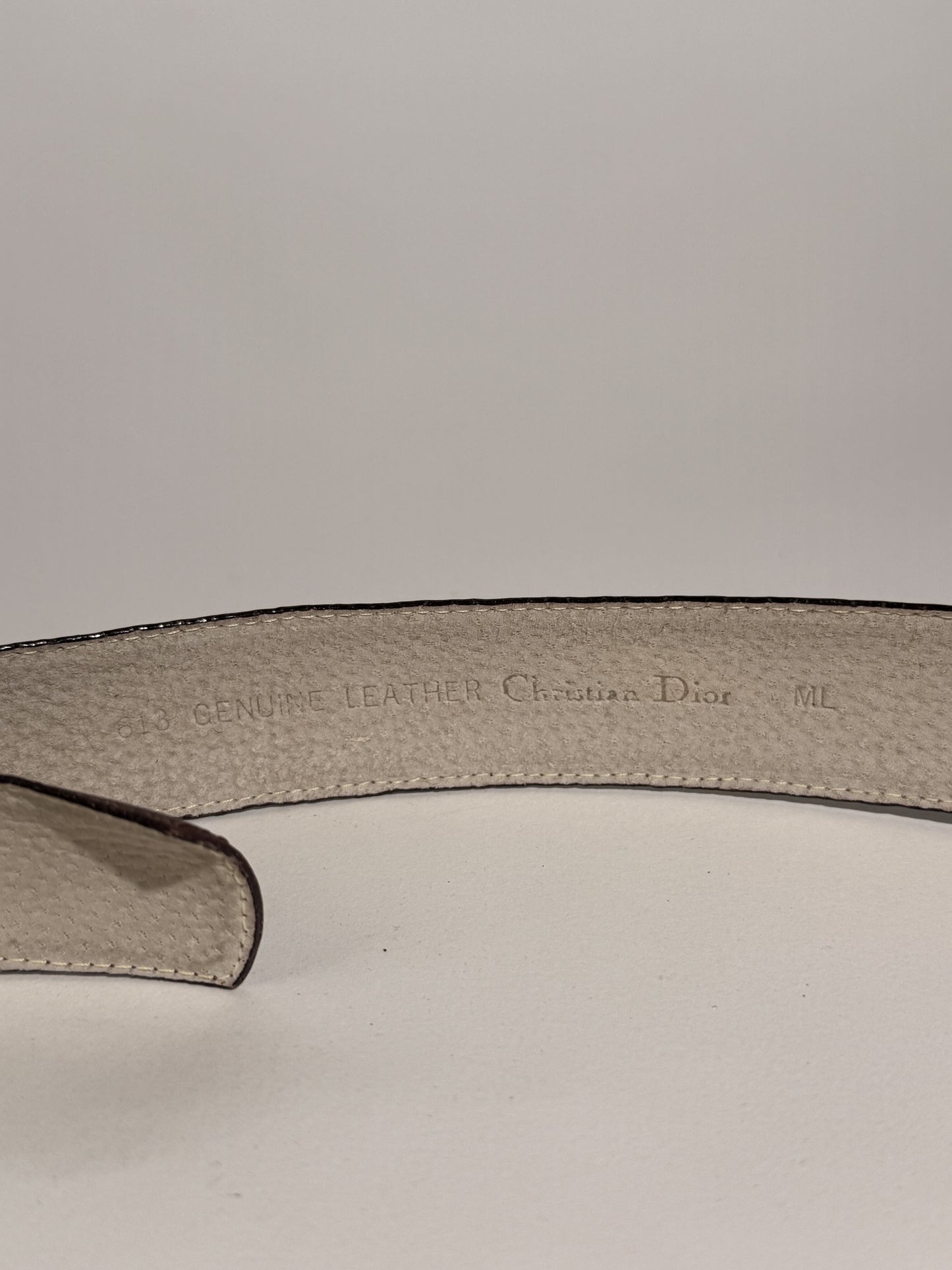 Christian Dior Brown Leather Belt