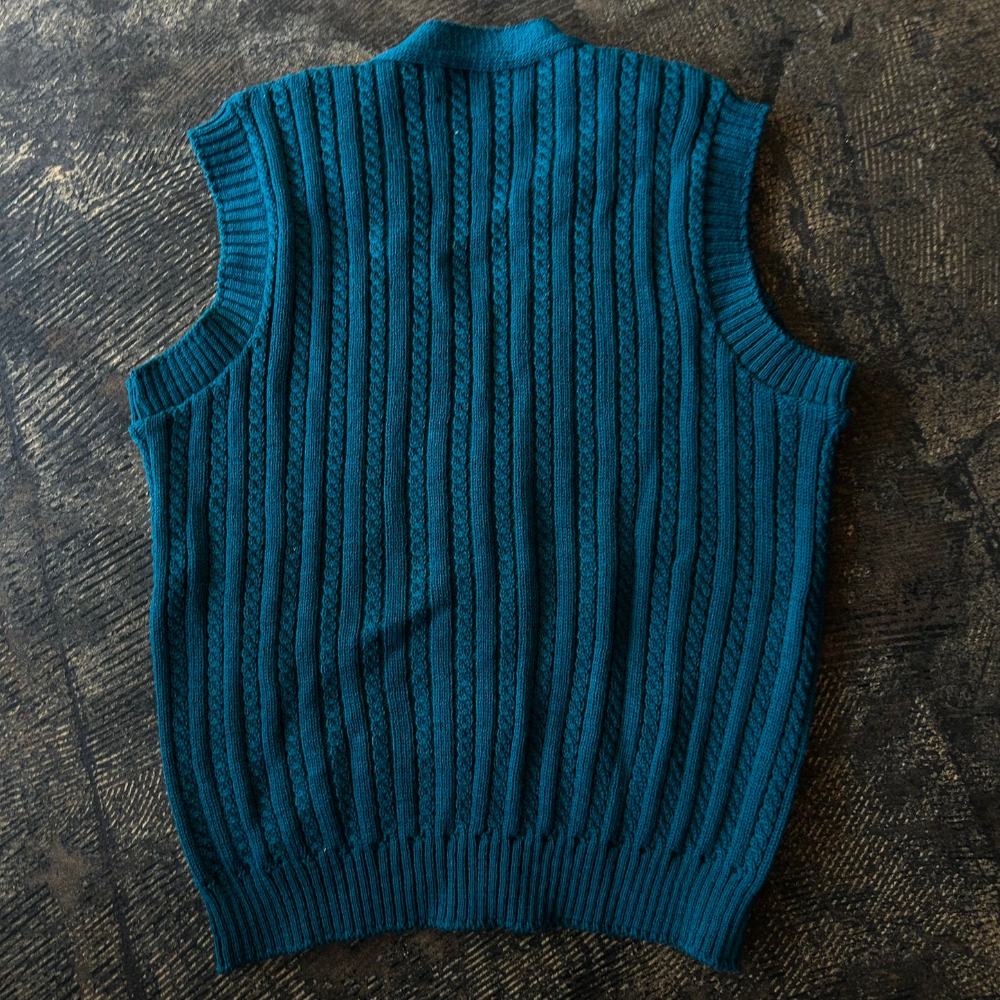 Pendleton Teal Button Front Sweater Vest