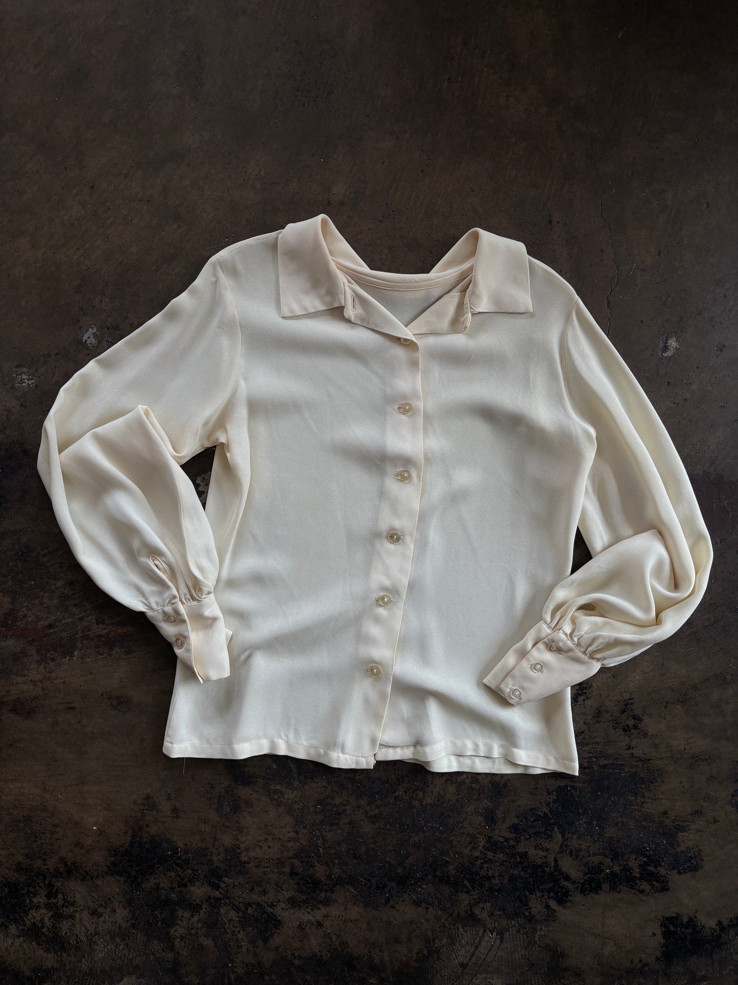 Cream Button Up Blouse