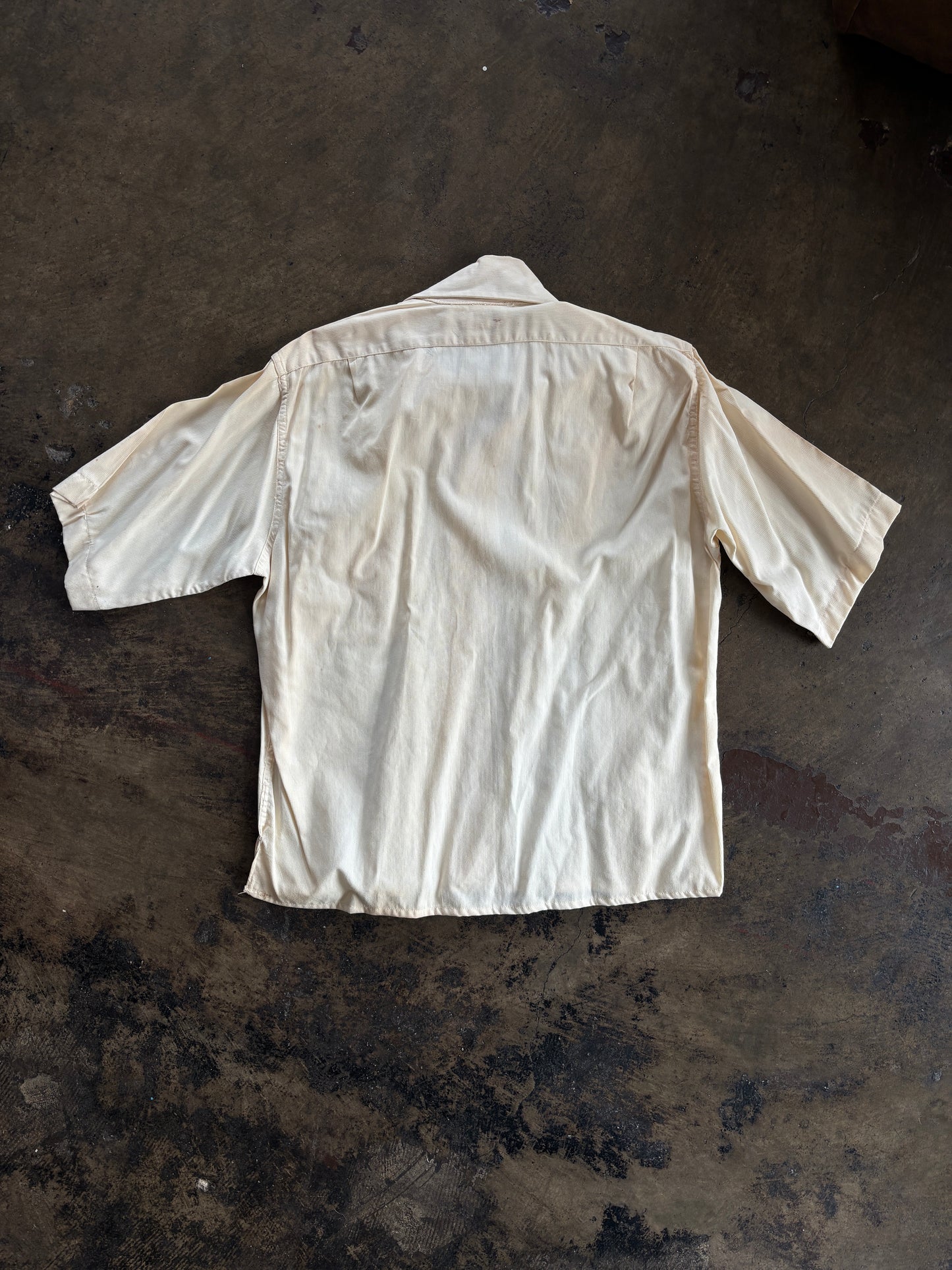 Cream Brooks Short Sleeve Button Down