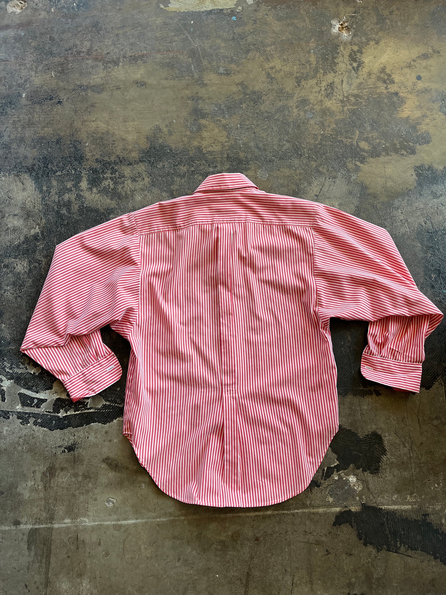 Red Striped Handmade Button Down
