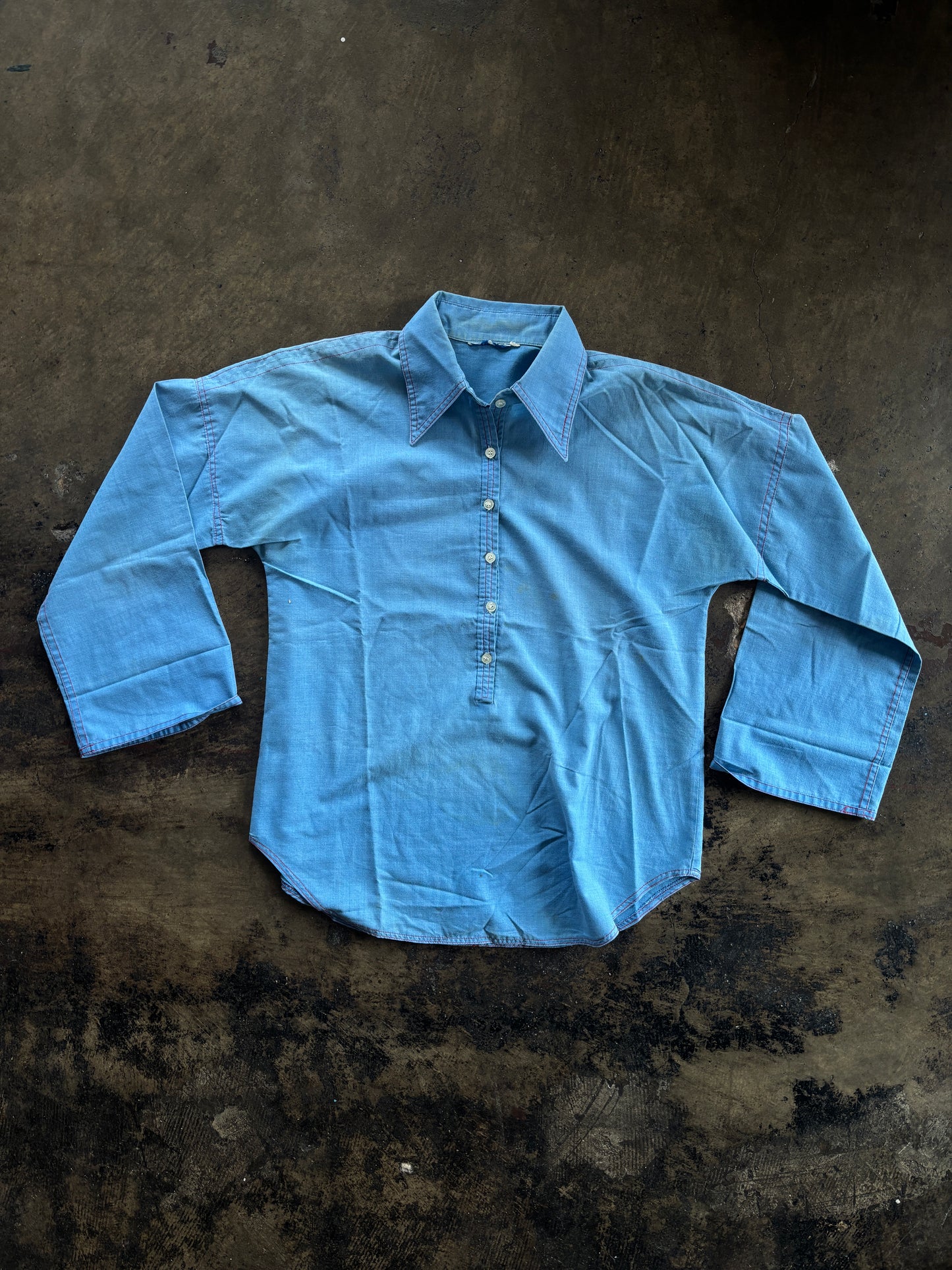 Chambray Collared Henley