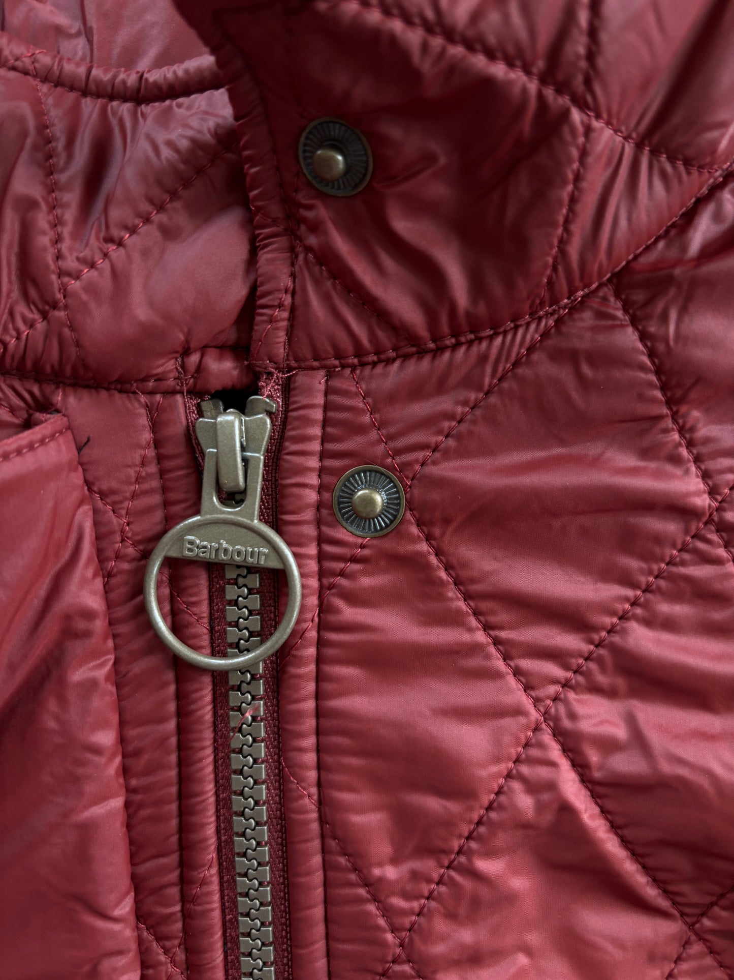 Barbour Red Quilted Vest