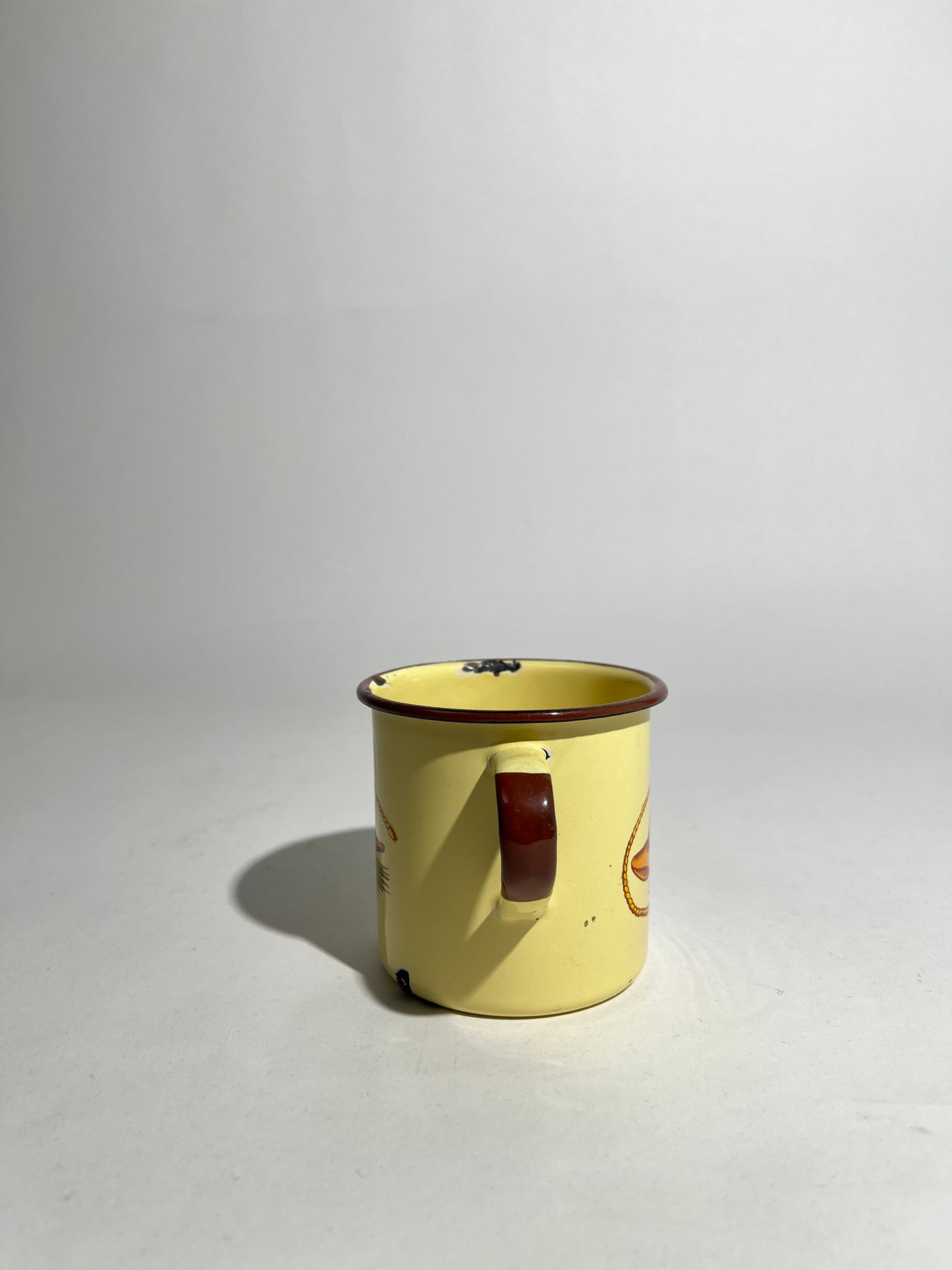 Pale Yellow Cowboy Tin Cup