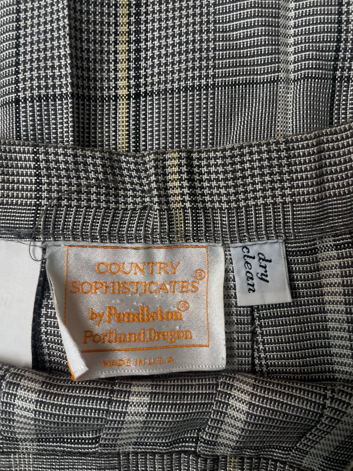 Black + Yellow Plaid Country Sophisticates Midi Skirt