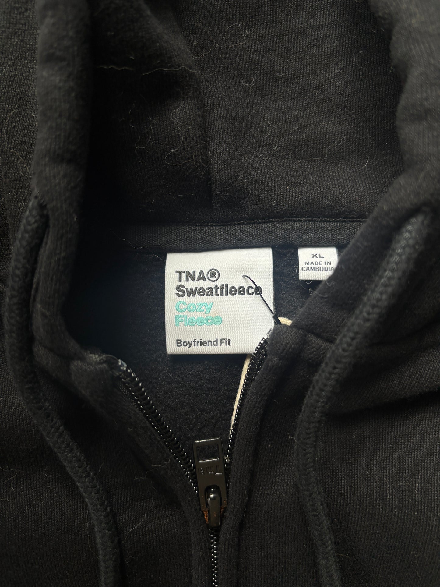 Black TNA Cozy Fleece Hoodie