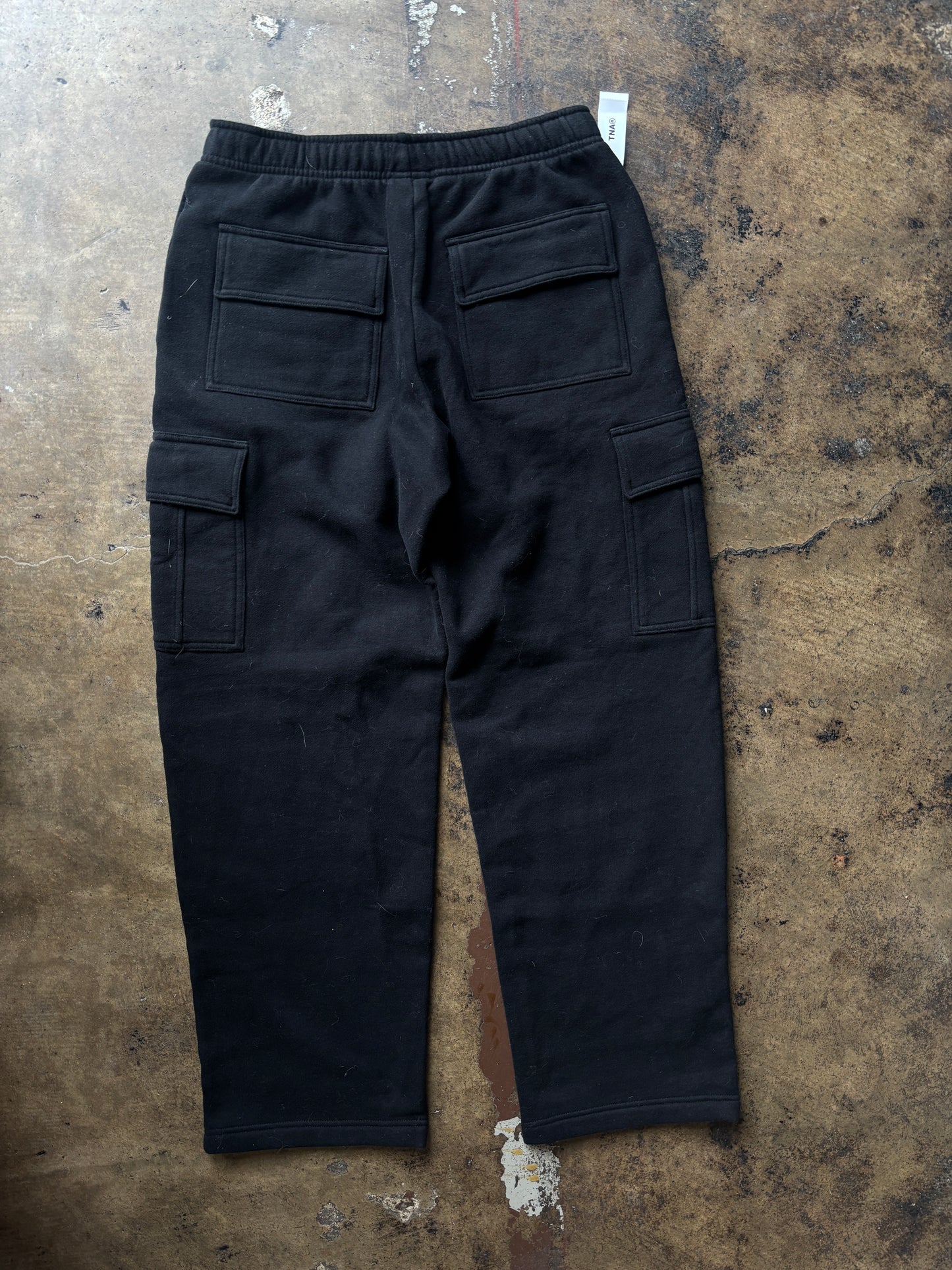 Black TNA Cozy Cargo Sweatpants