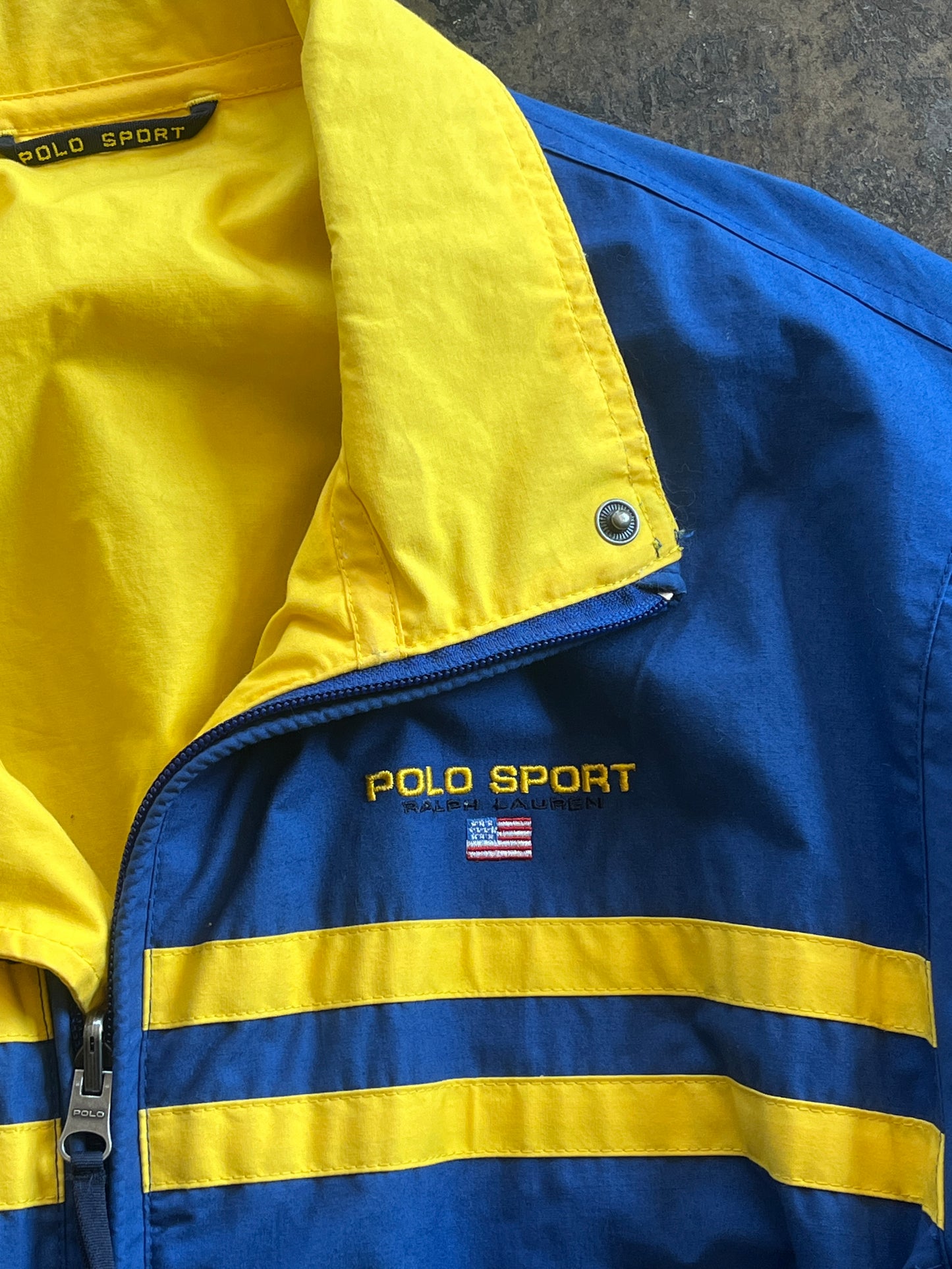Blue + Yellow Polo Sport Reversible Jacket