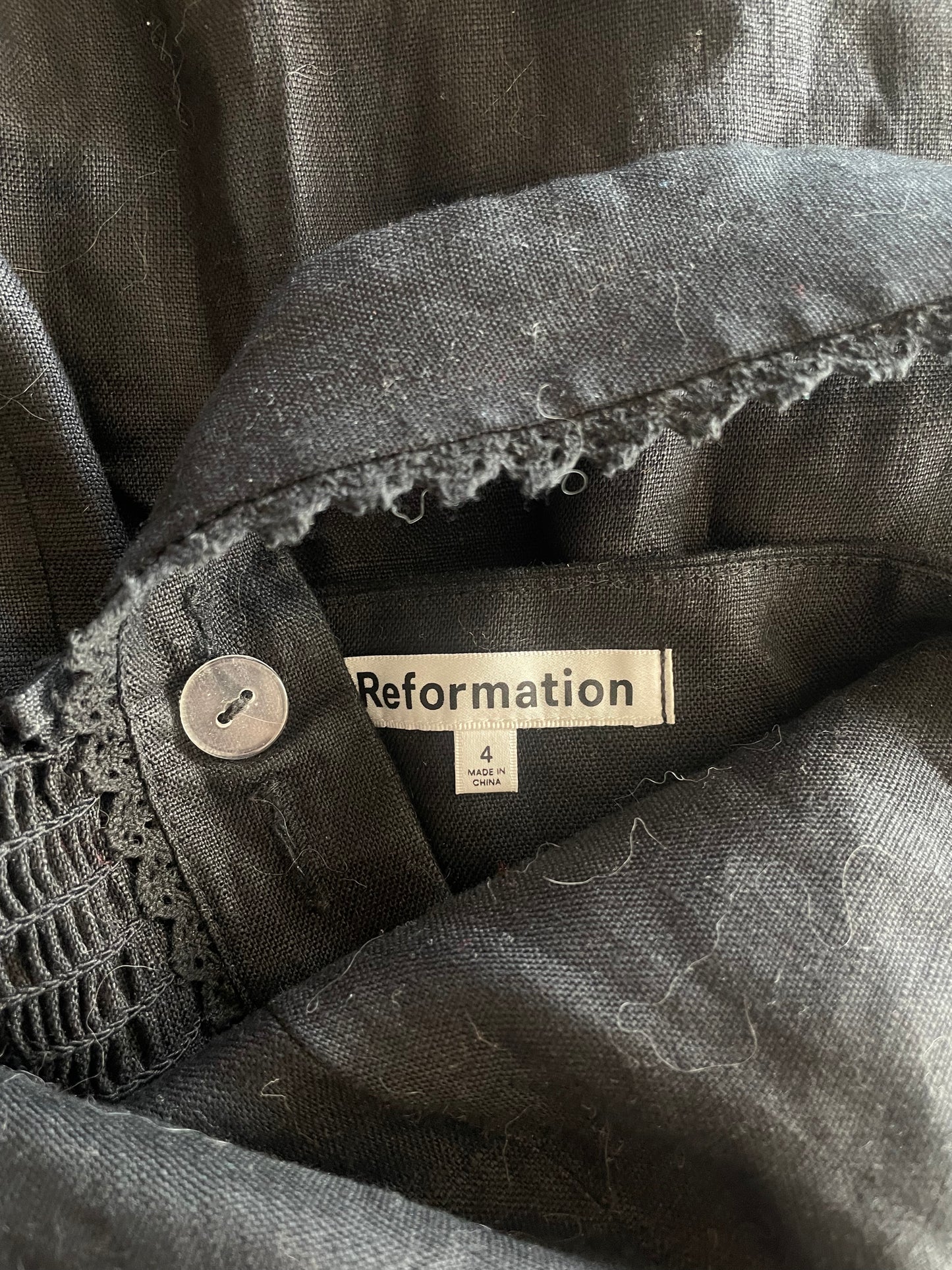 Black Reformation Bodice Top Dress