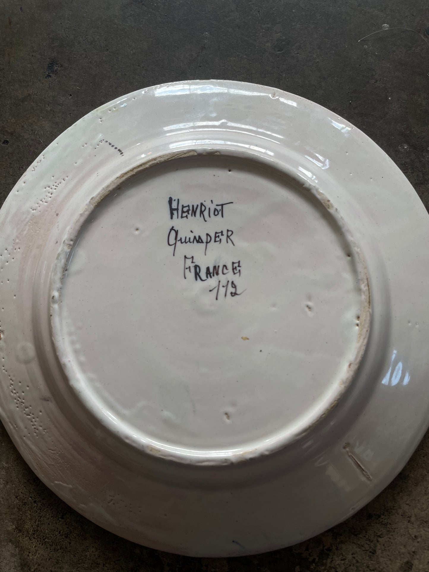 French Handpainted Woman Plate