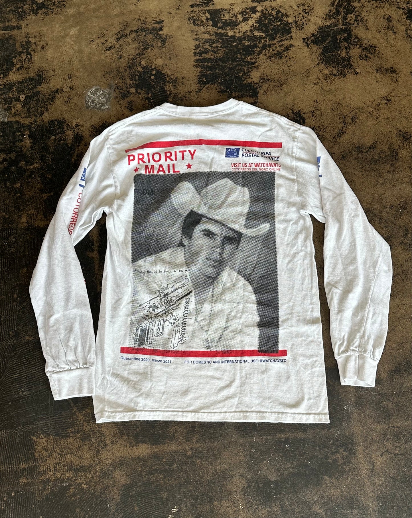 Chalino Sanchez White Long Sleeve Graphic Tee