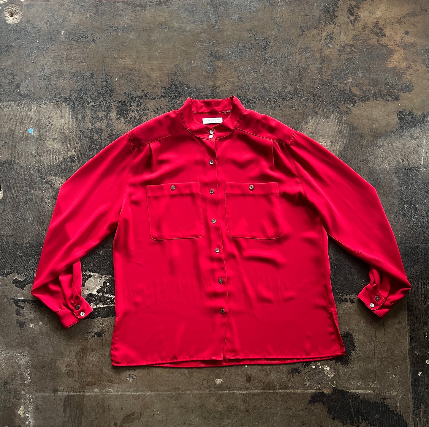 Liz Claiborne Red Button Up Blouse