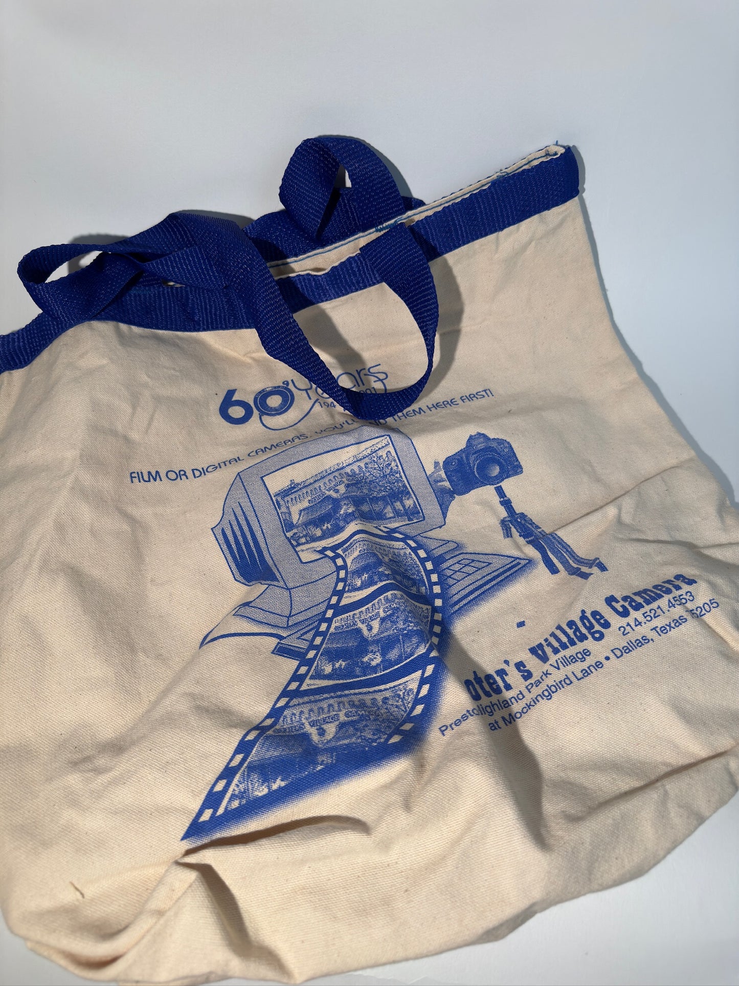 Cooters Village Camera Canvas Tote