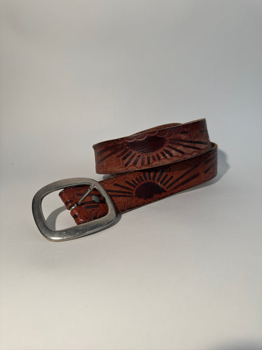 Brown Leather Sunset Belt