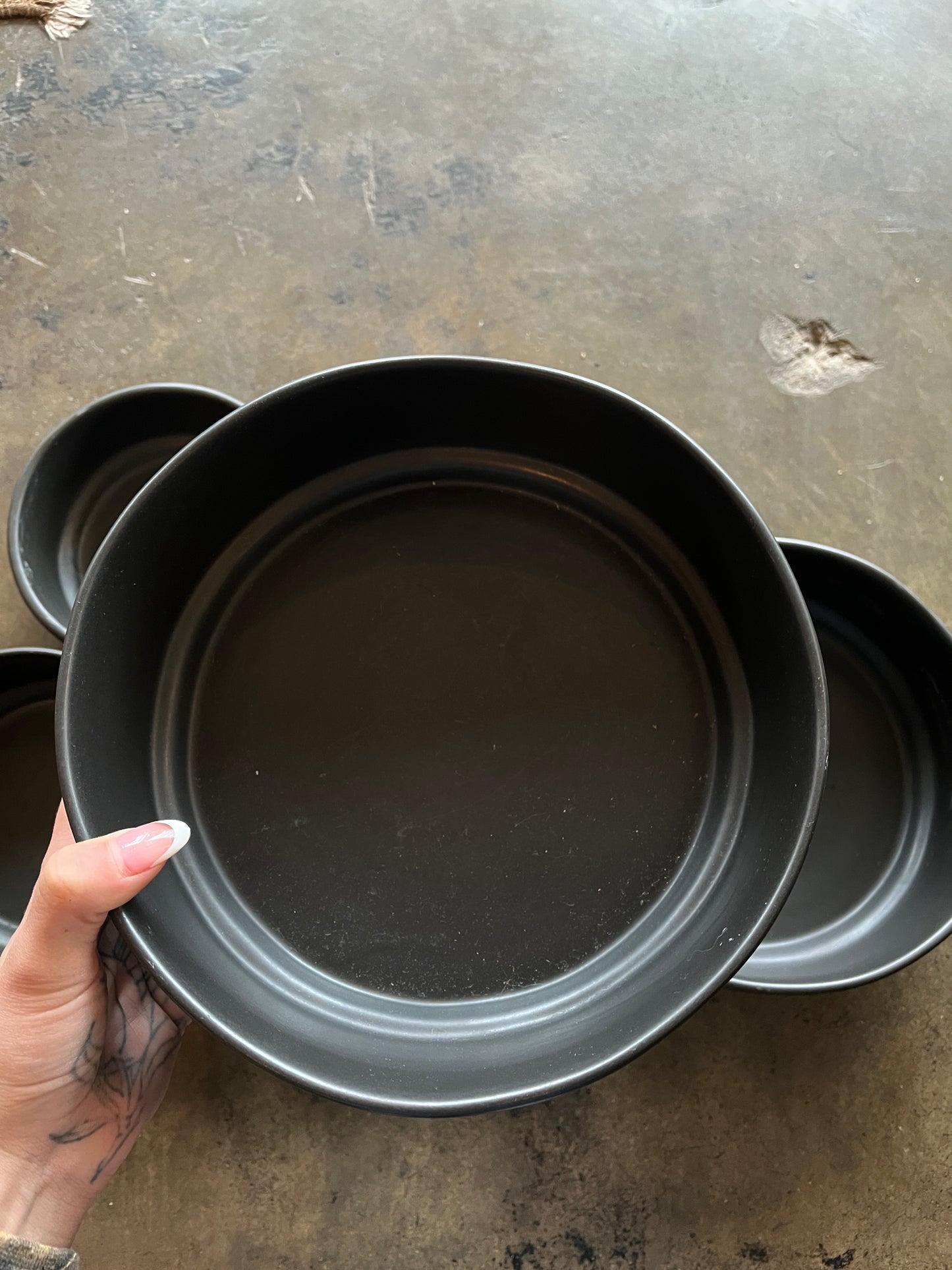 Room + Board Black Ceramic Pet Dish