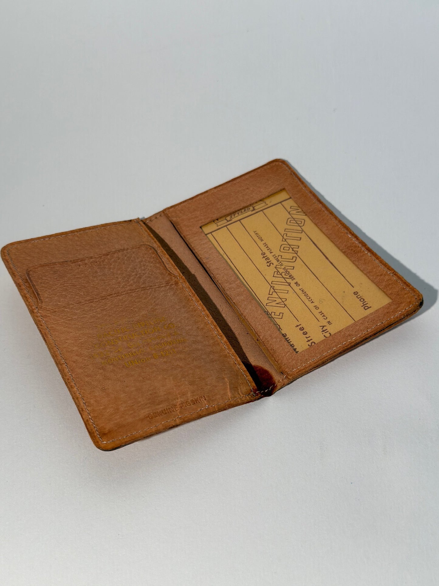 Light Brown Leather ID Case