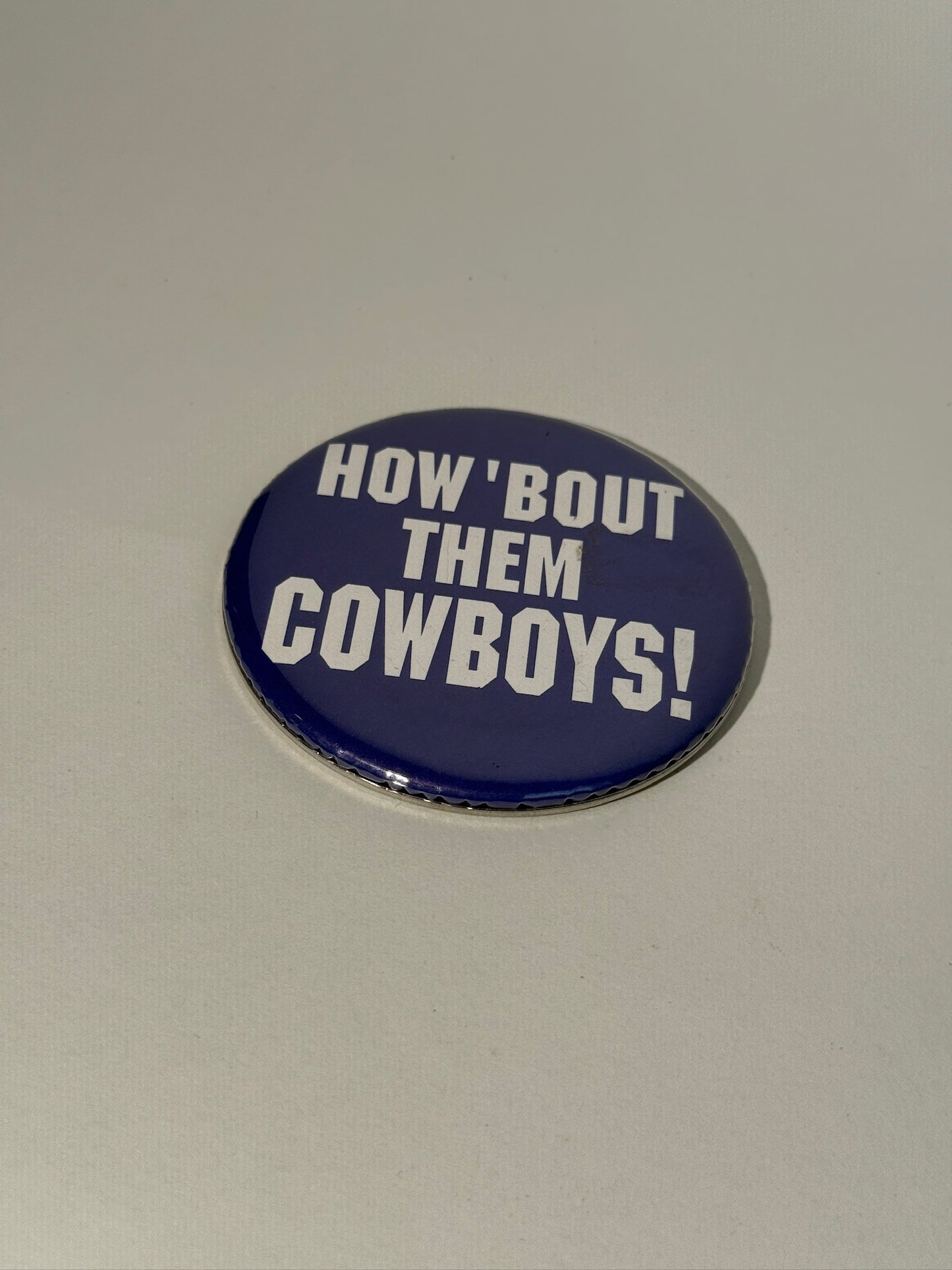 Blue Cowboys Button Pin