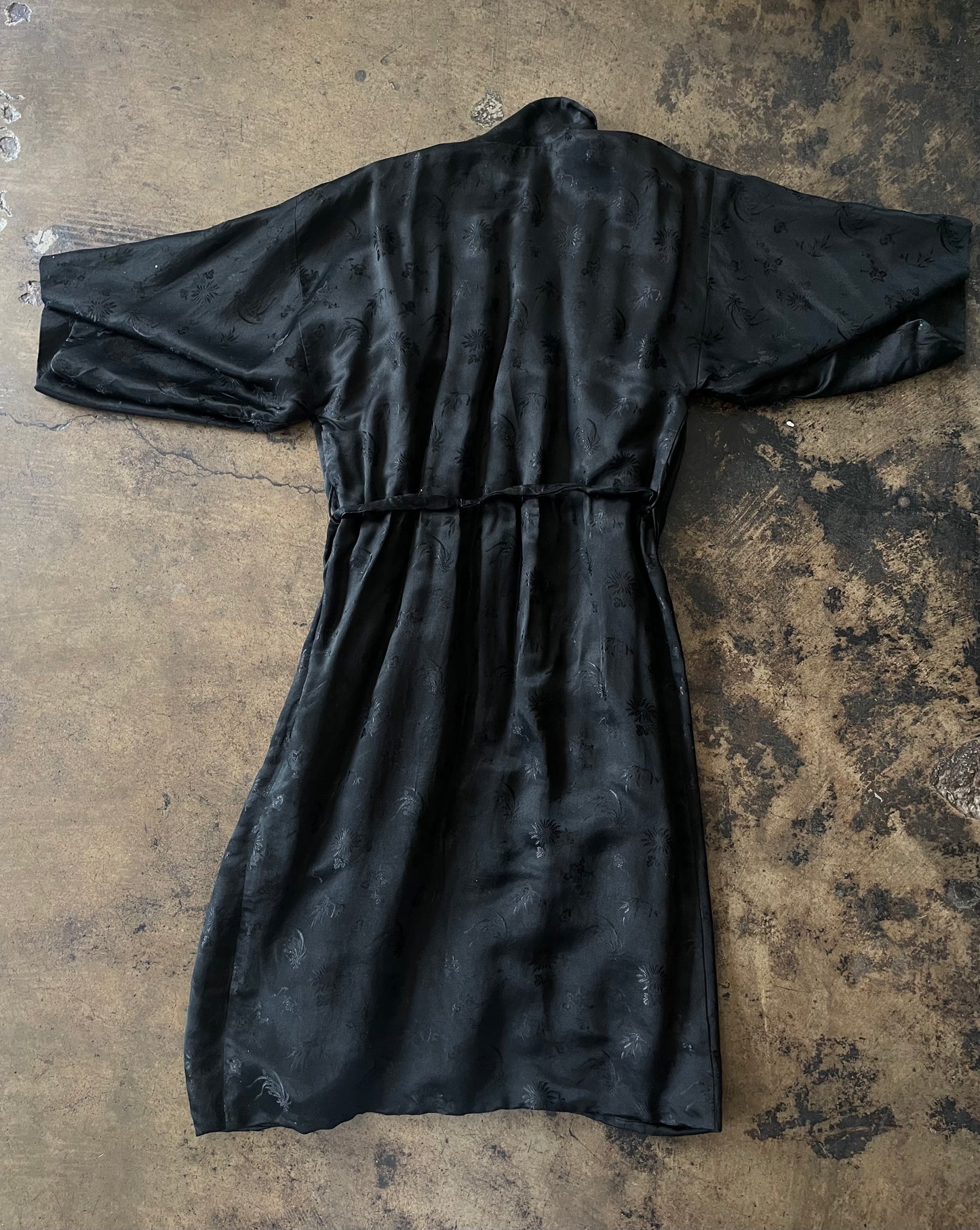 Black Japanese Silk Robe