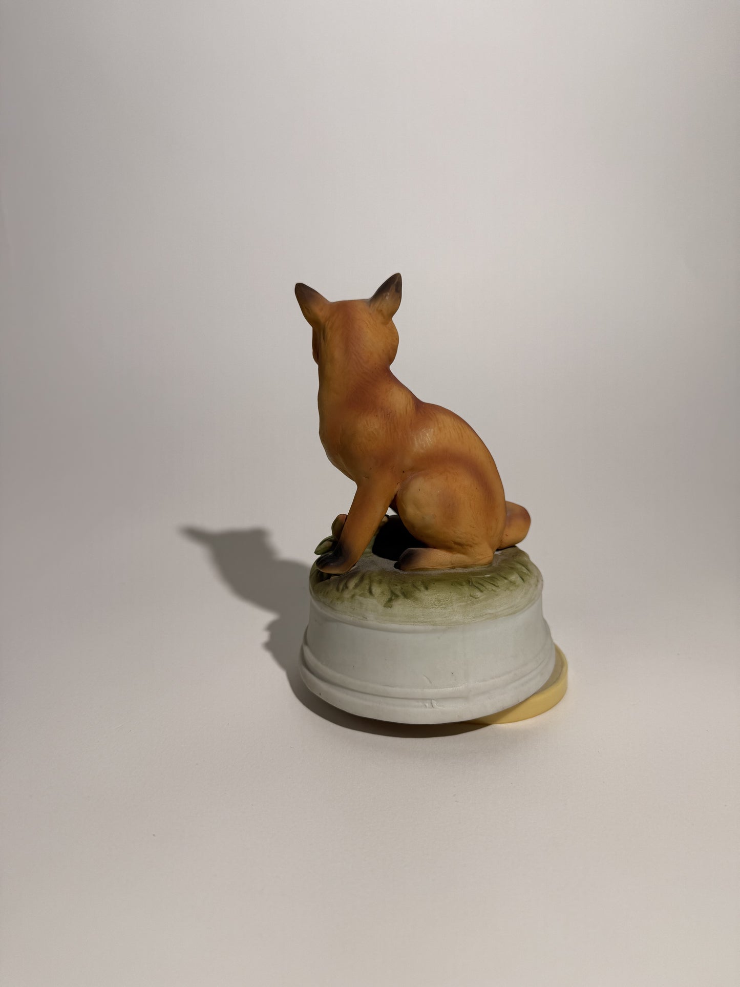 Ceramic Fox Music Box