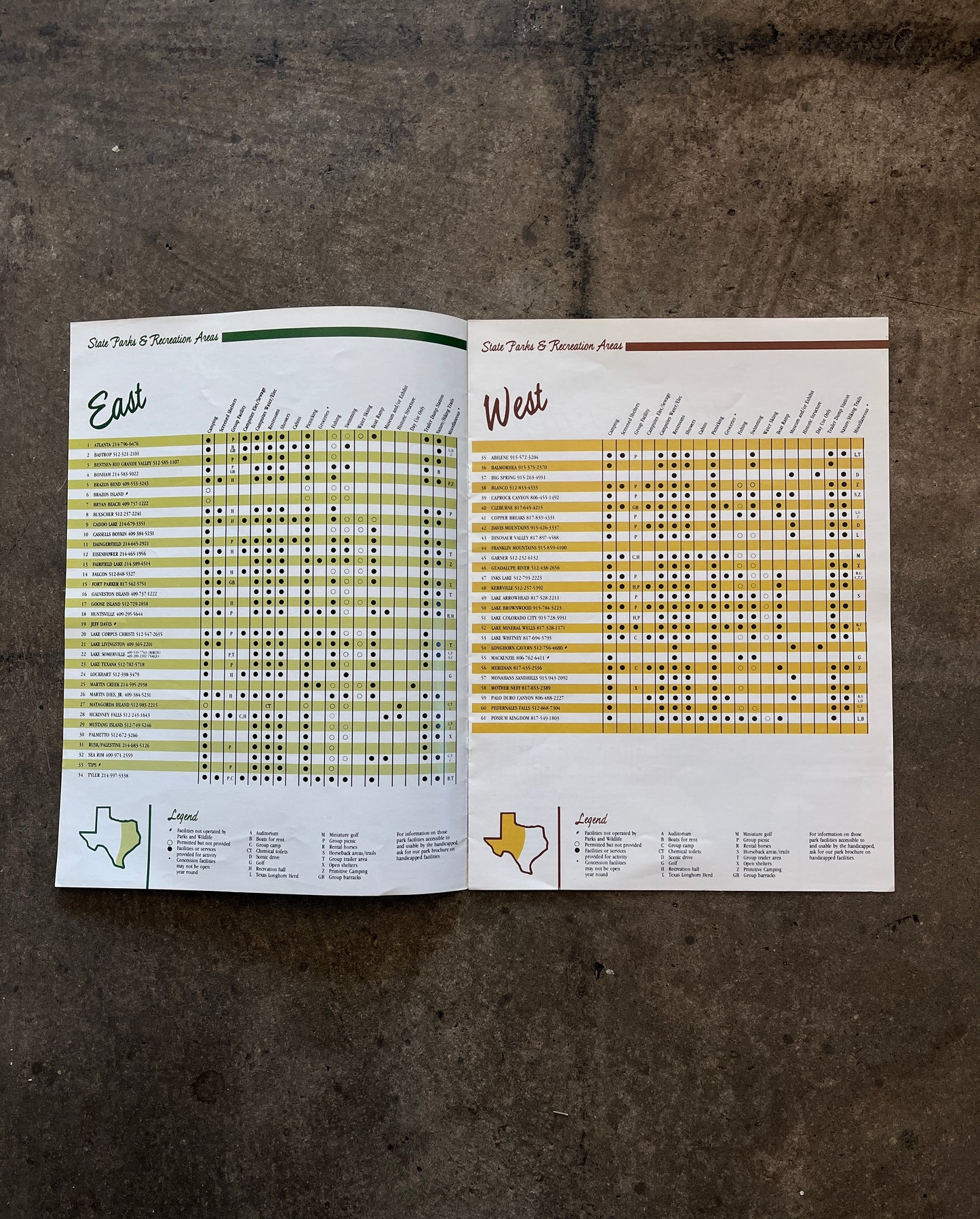 A Guide to the State Parks of Texas Pamphlet