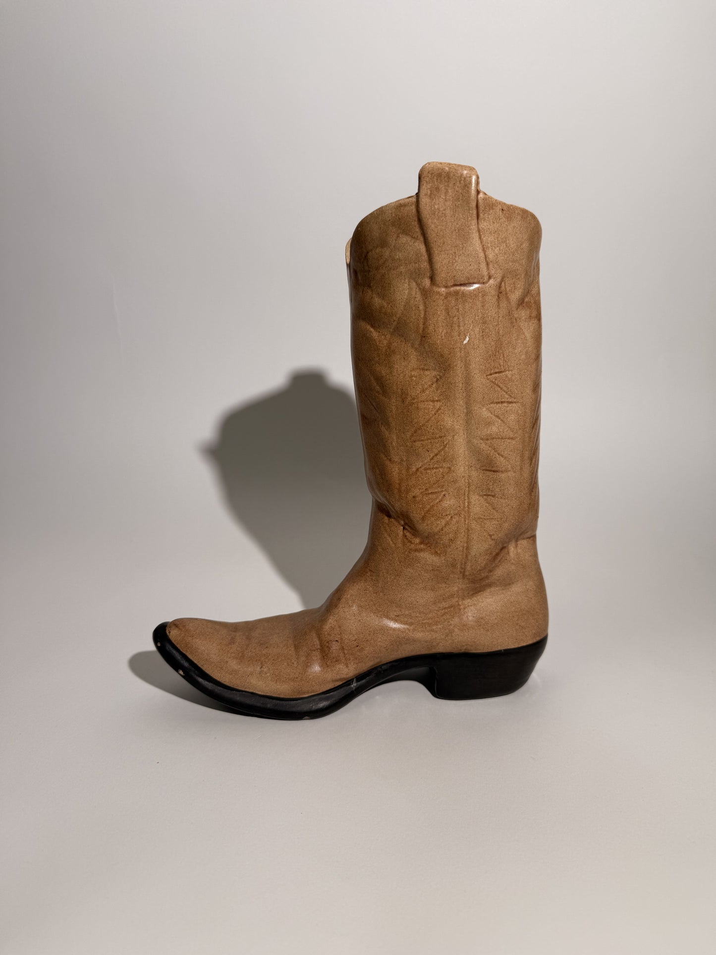 Ceramic Cowboy Boot Vase