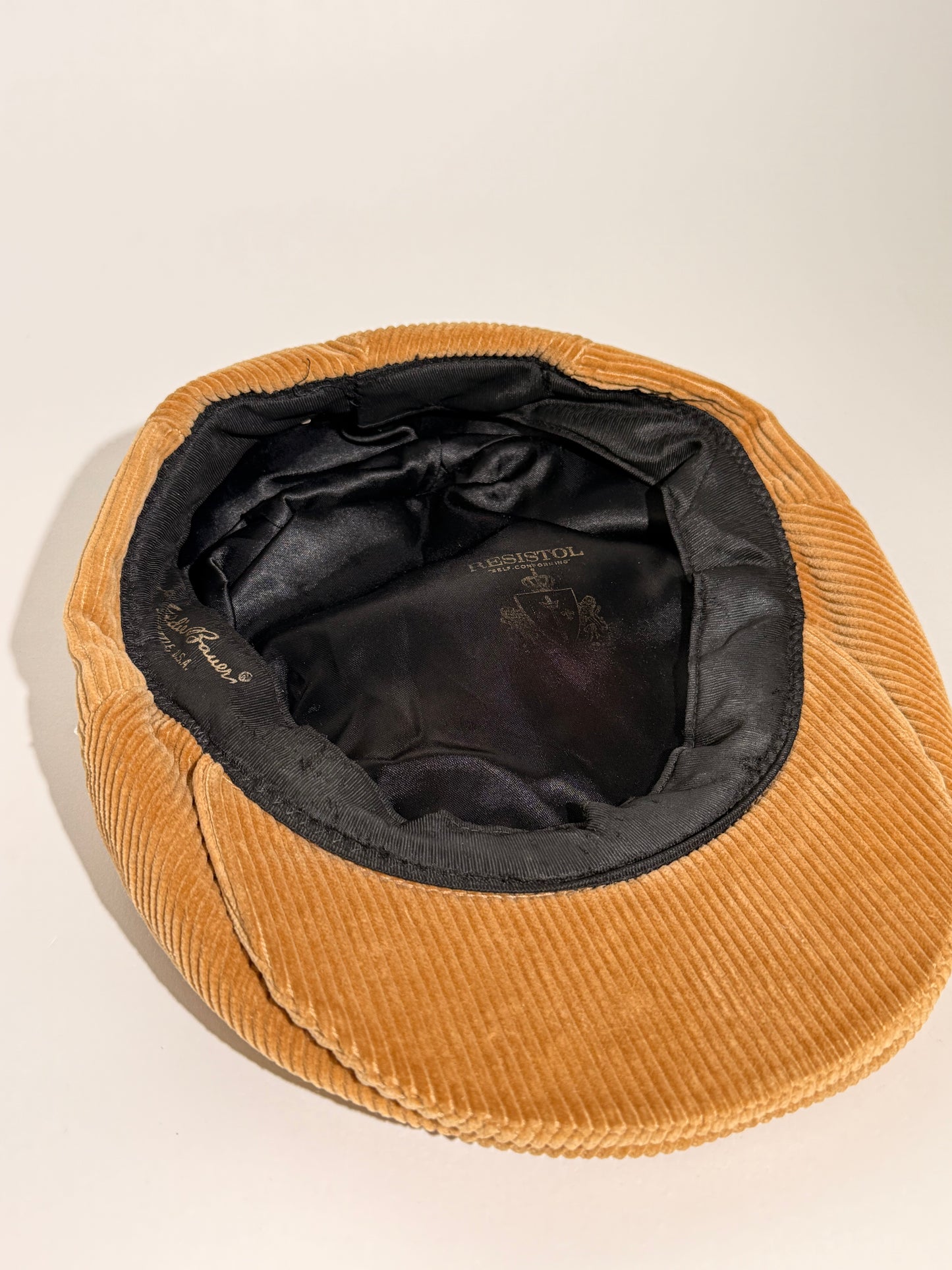 Tan Corduroy Resistol Newsboy Cap
