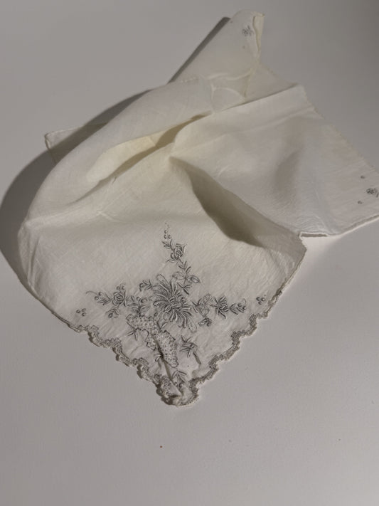 Chrysanthemum Embroidered Handkerchief