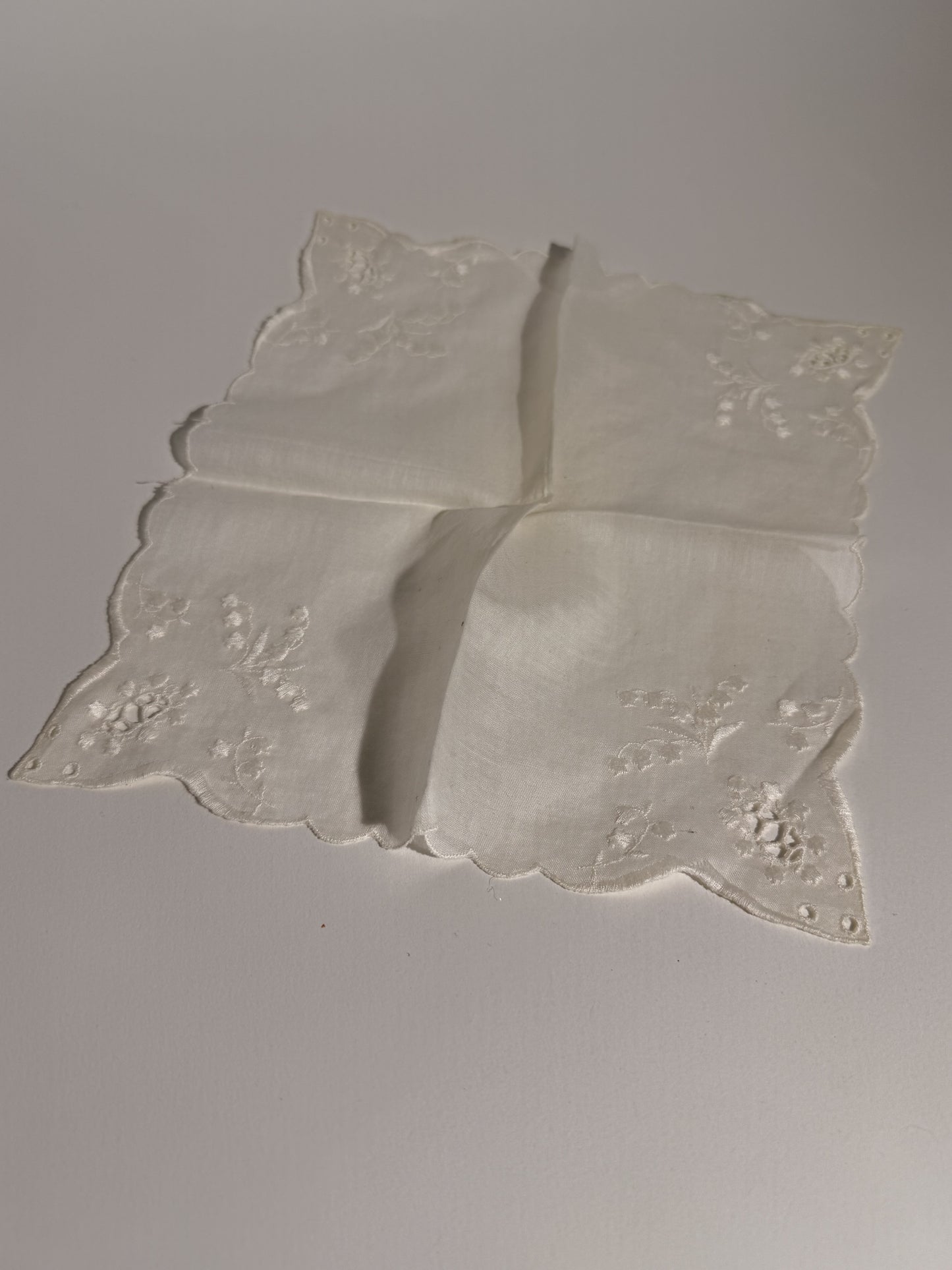 Lily of the Valley Embroidered Handkerchief