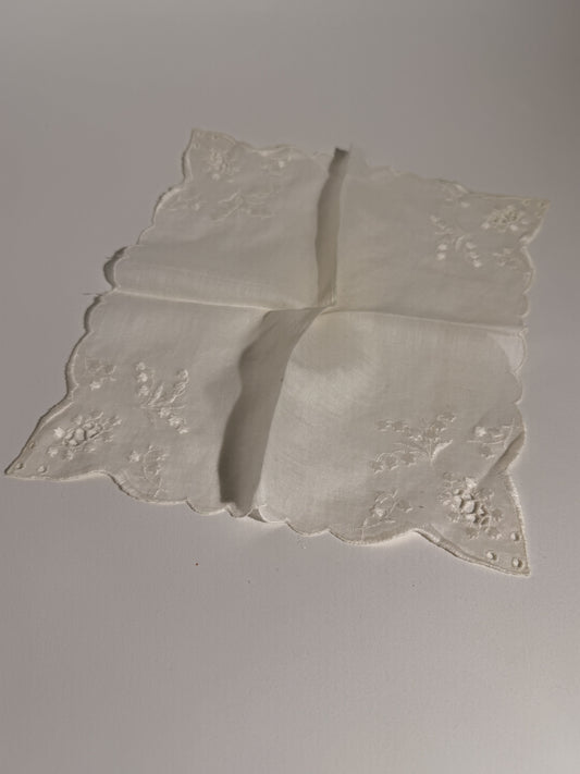 Lily of the Valley Embroidered Handkerchief
