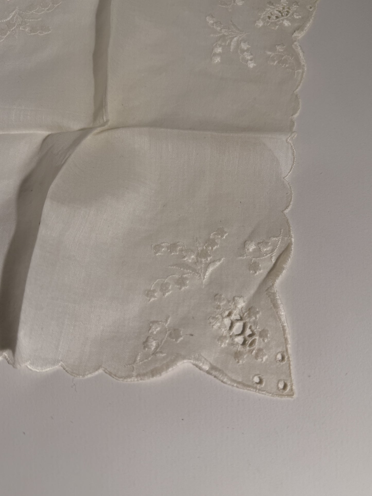 Lily of the Valley Embroidered Handkerchief