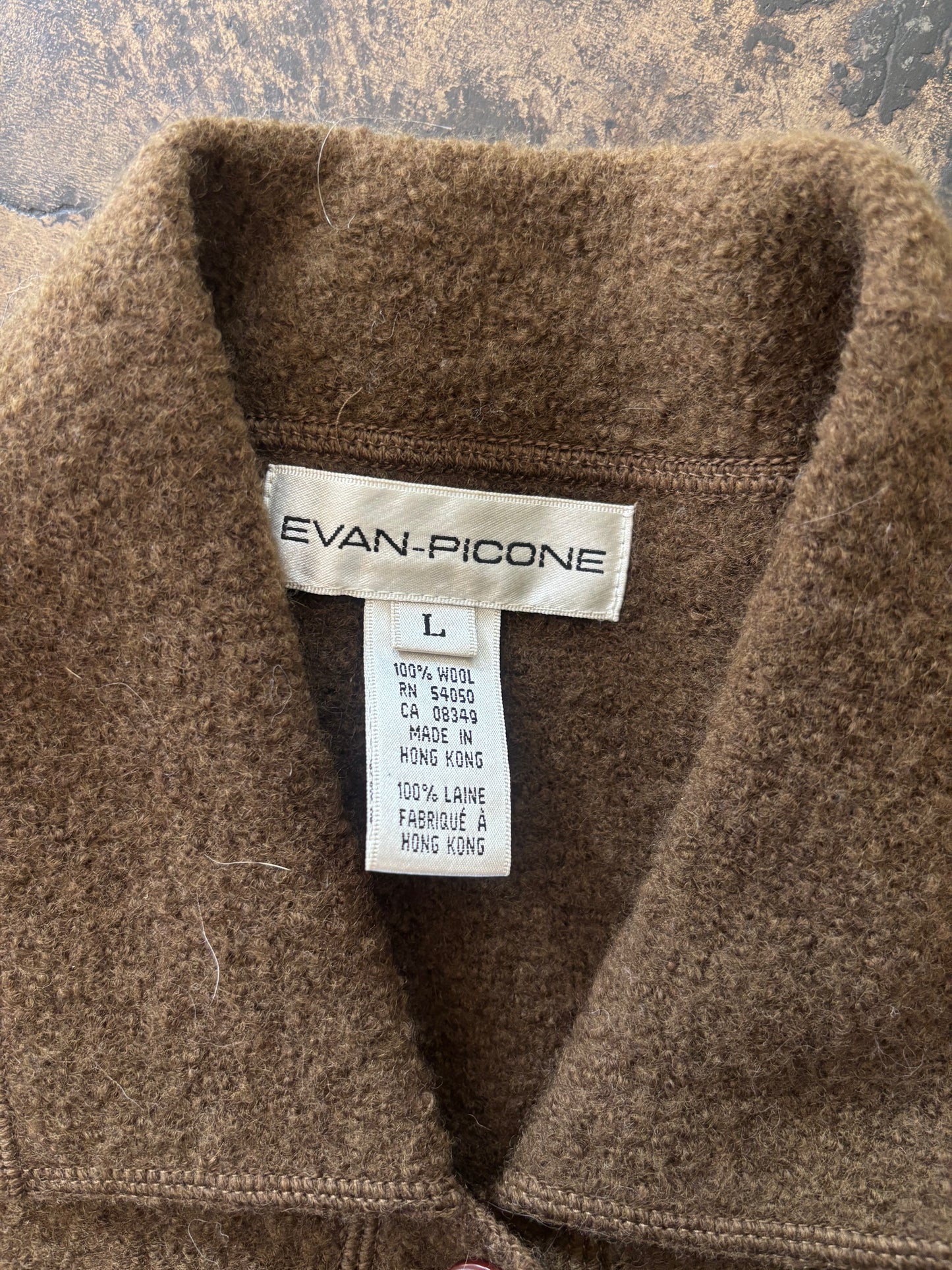 Brown Wool Button Up