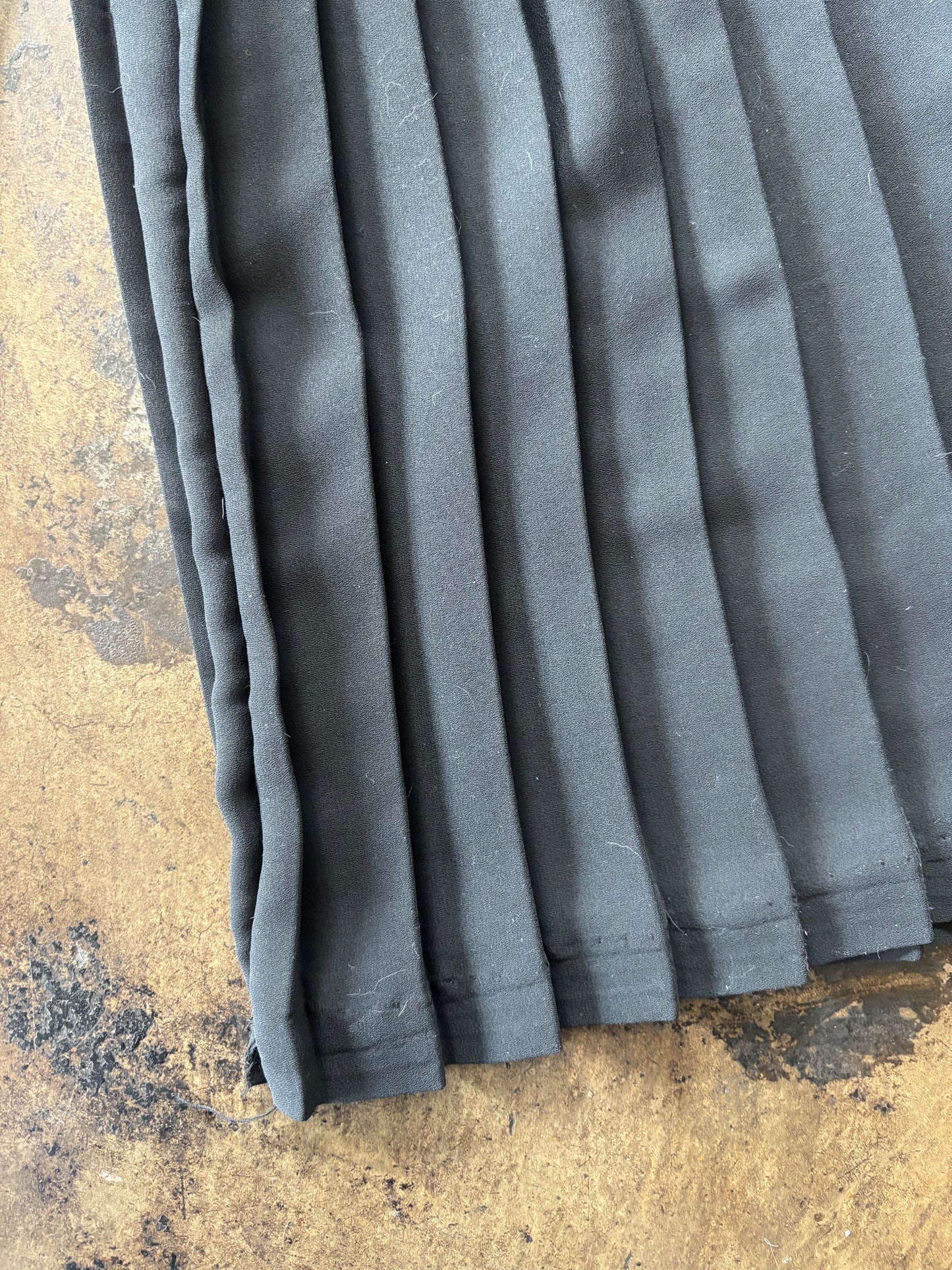 Sheer Black Pleated Pants