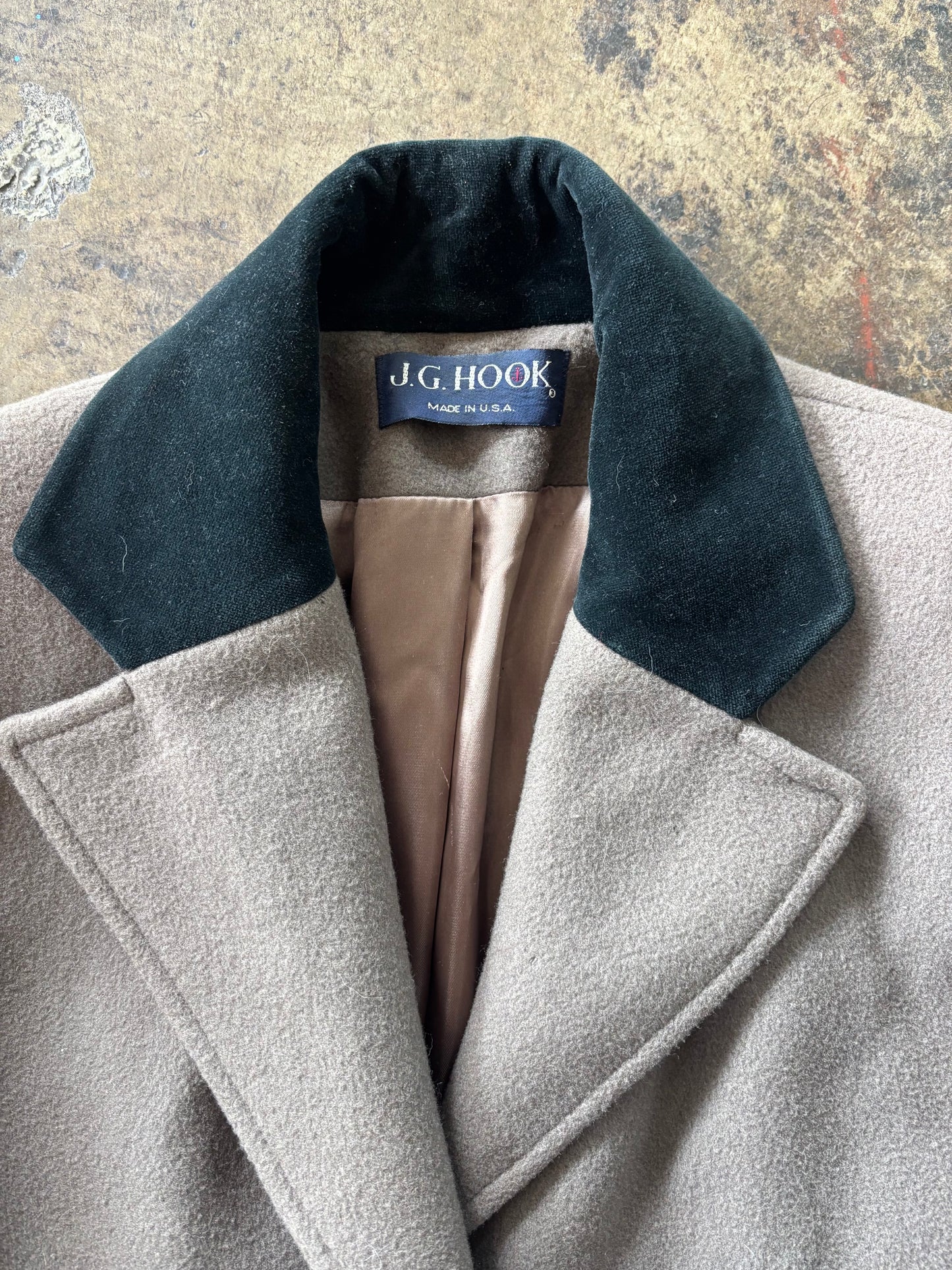 Taupe Wool Trench Coat