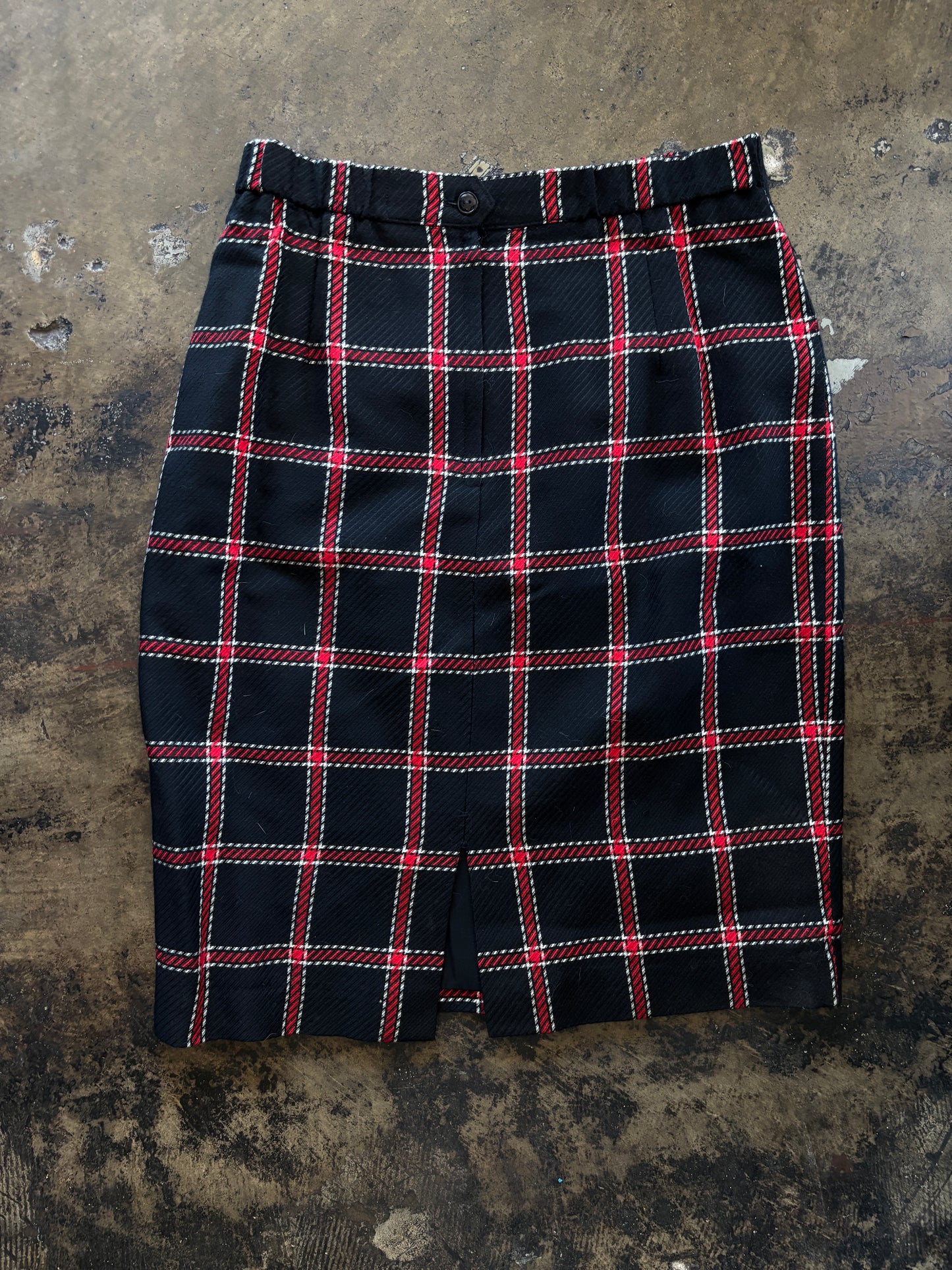 Plaid Midi Skirt
