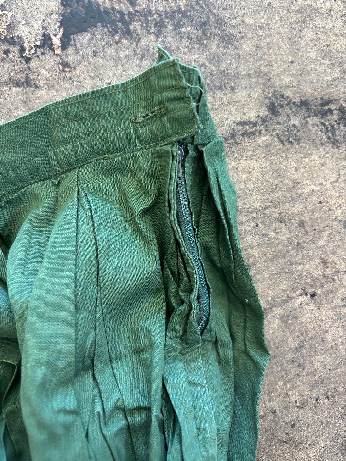 Green Pleated Skirt