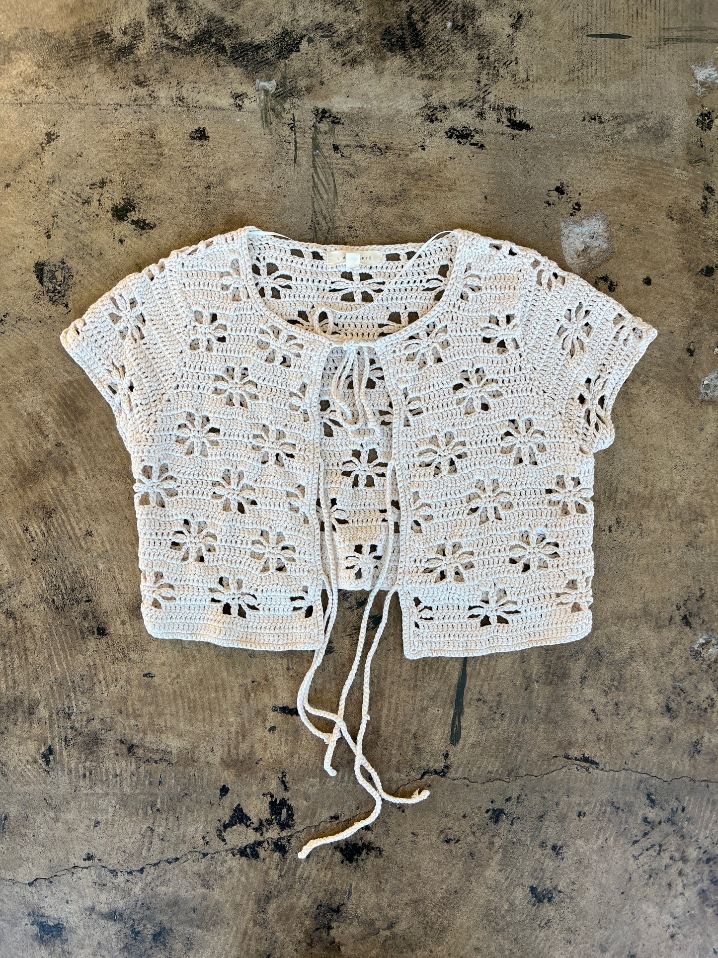 Crochet Tie Front Top