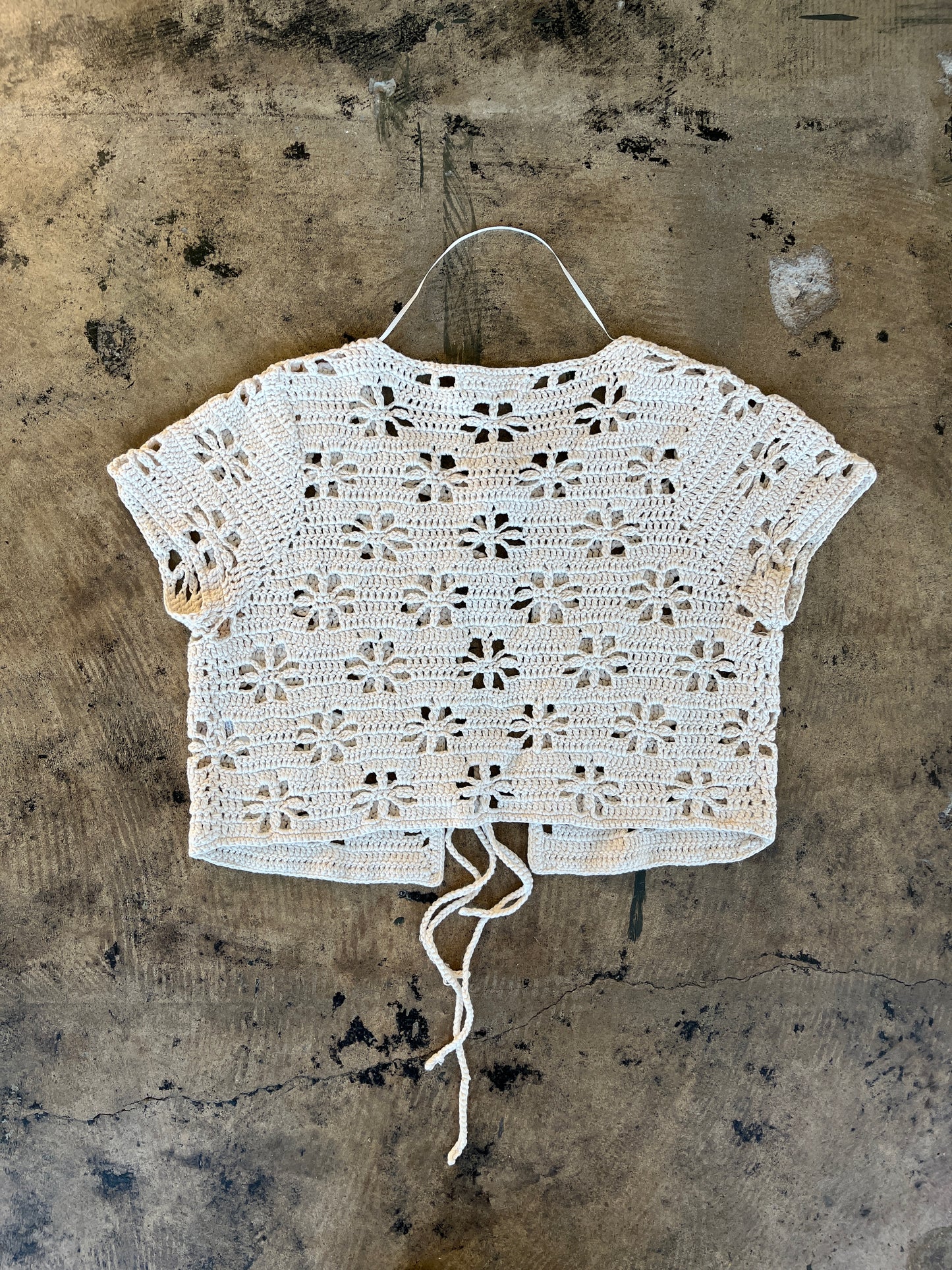 Crochet Tie Front Top