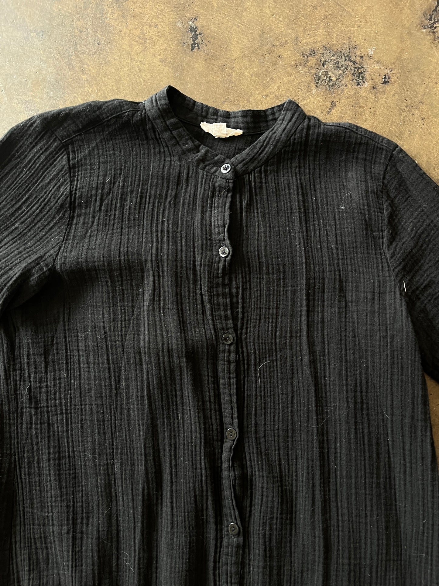 Black Eileen Fisher Button Front Dress