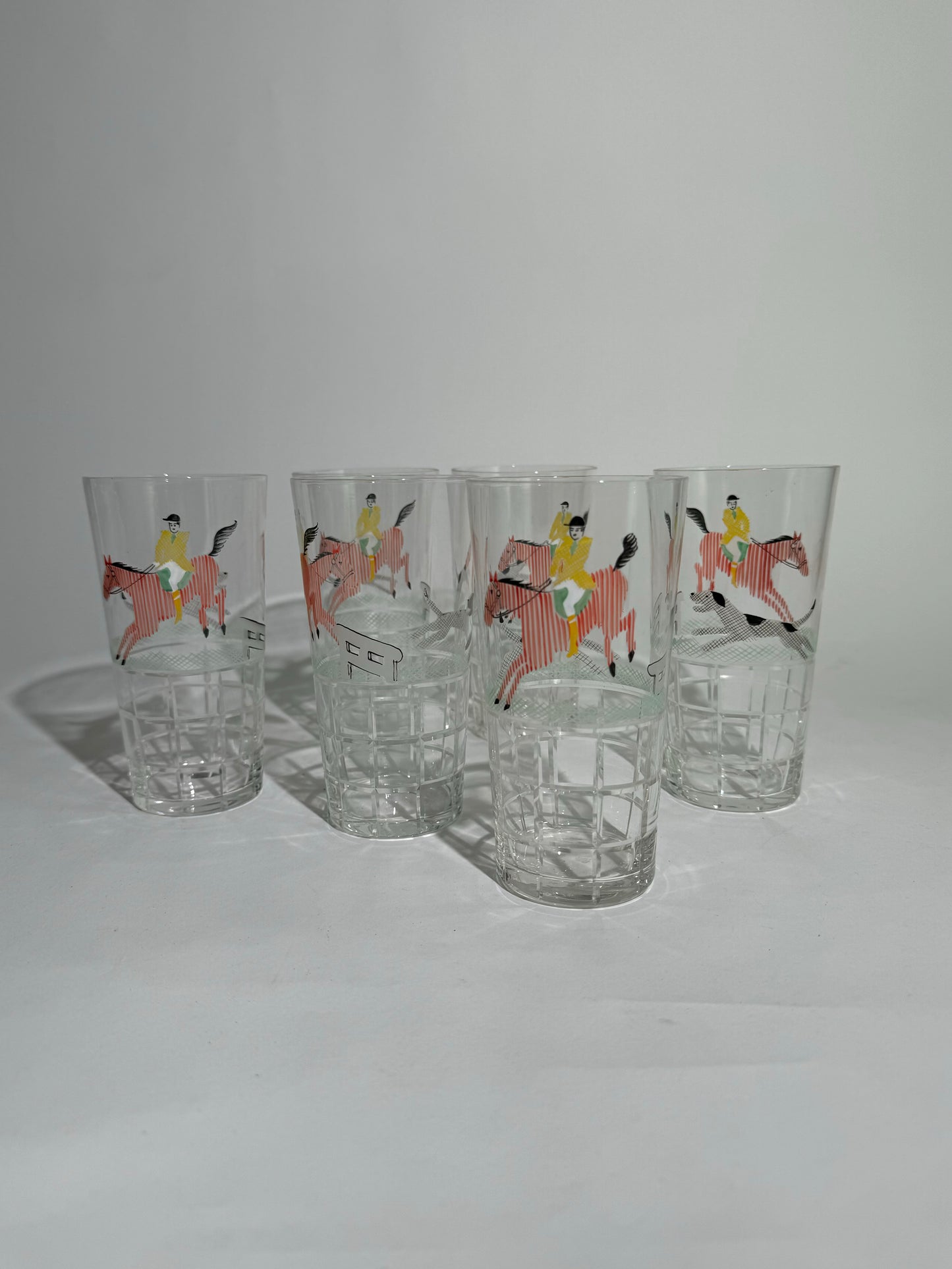 English Horse Rider Glassware