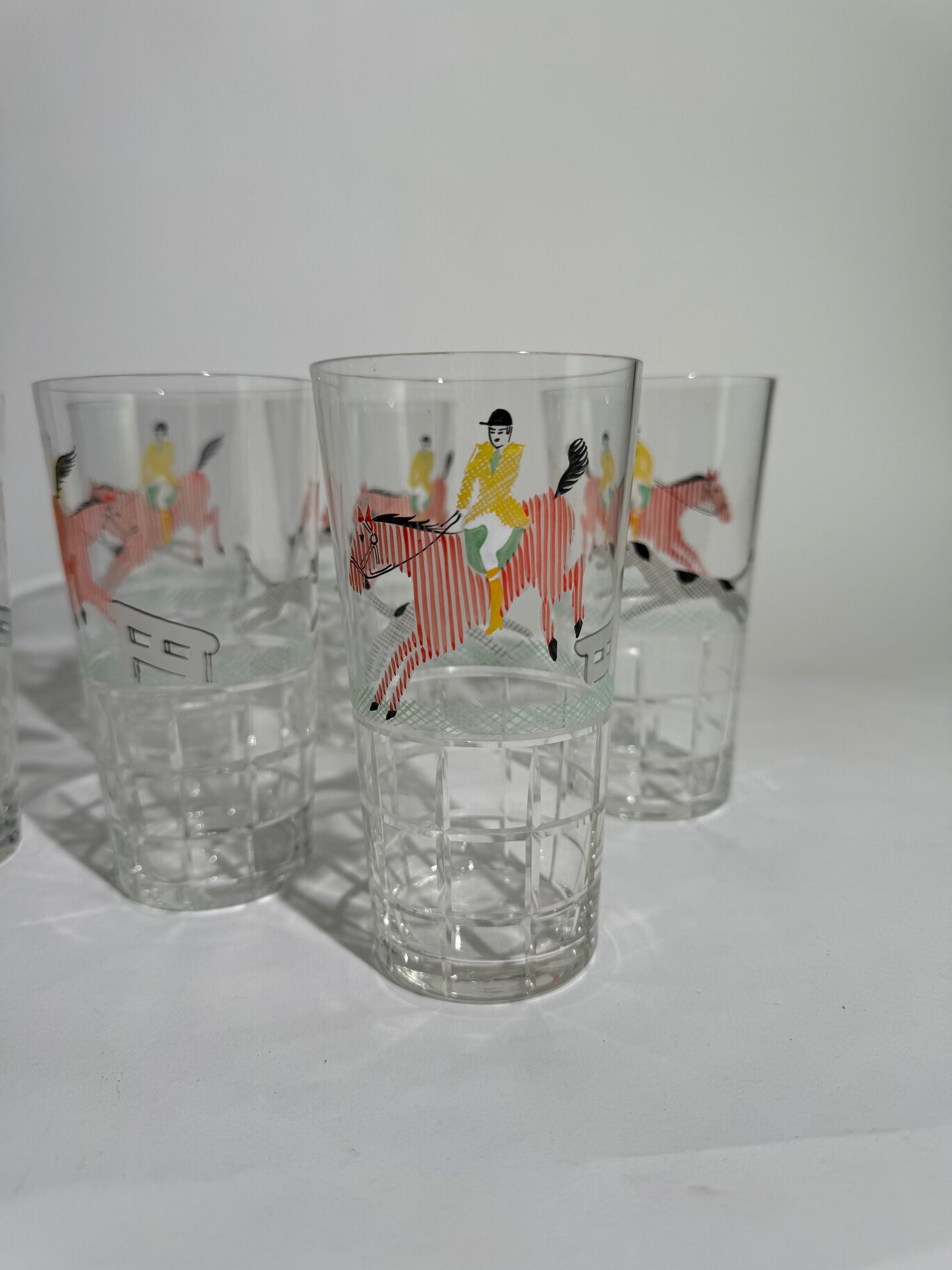English Horse Rider Glassware