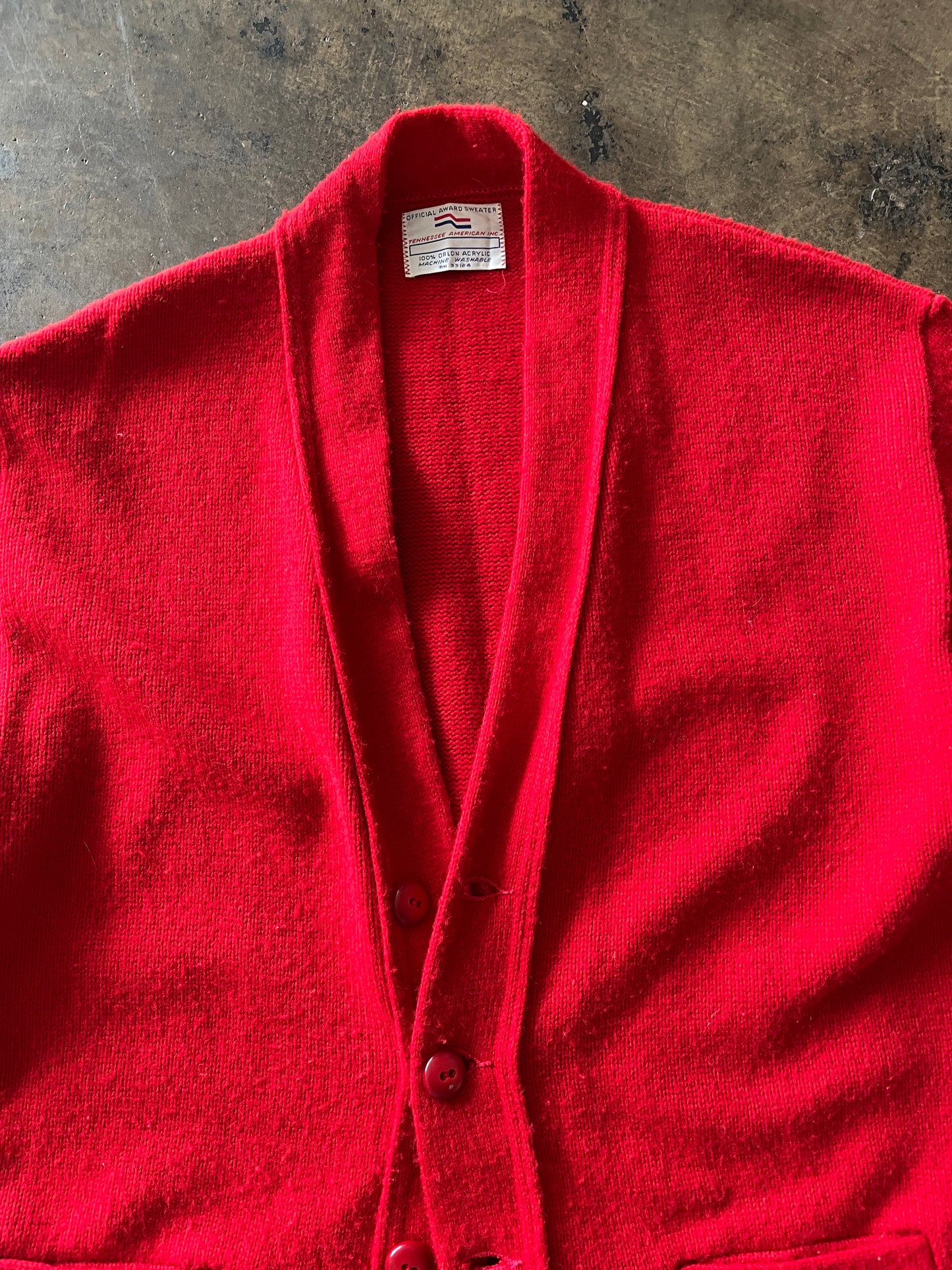 1950s Tennessee American Inc. Red Button Front Cardigan