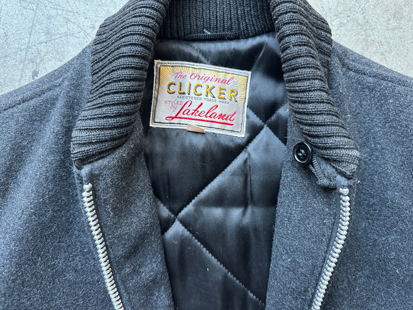 Clicker Black Wool Coat