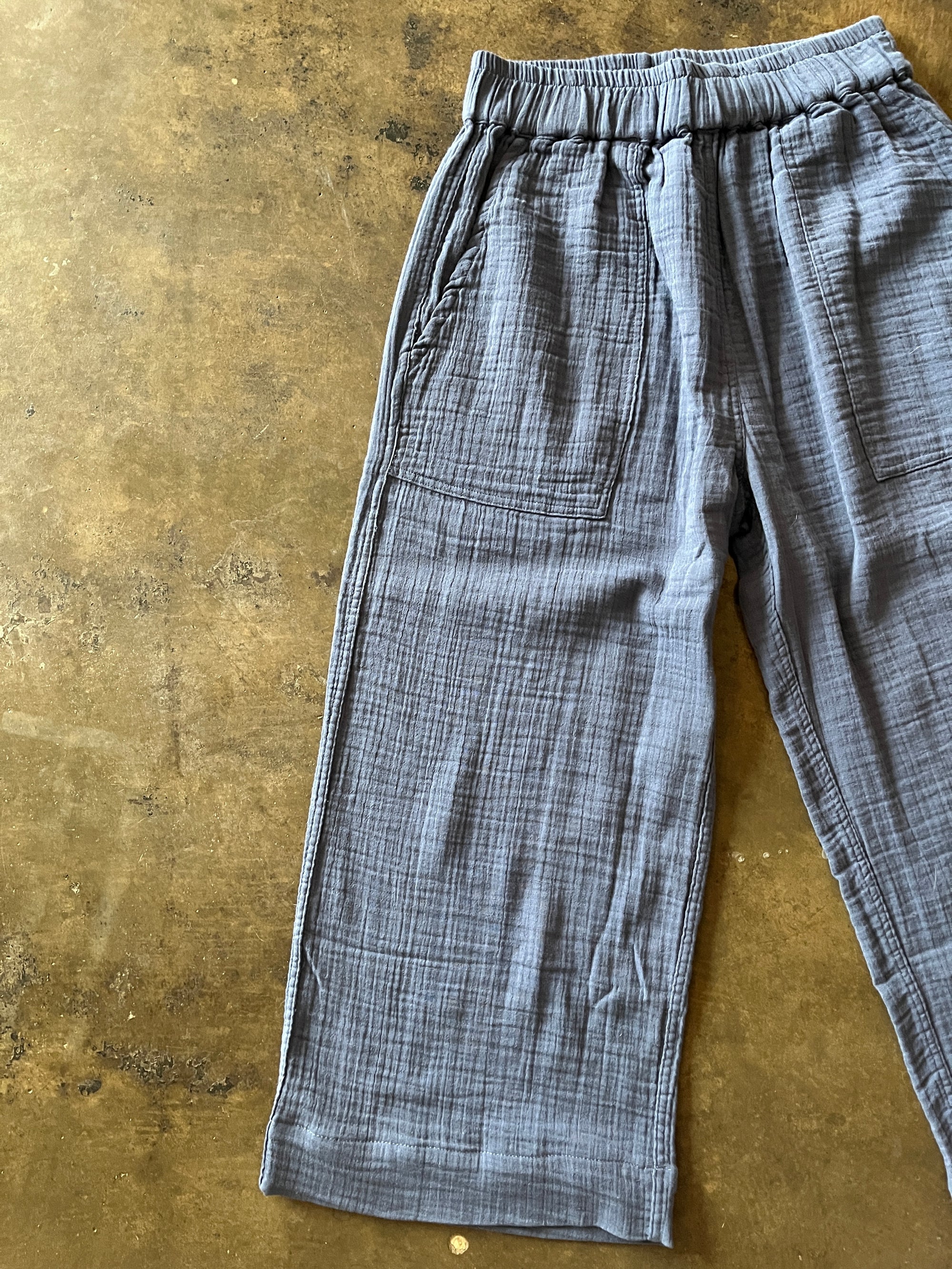 Odd Bird Blue Linen Pant Set