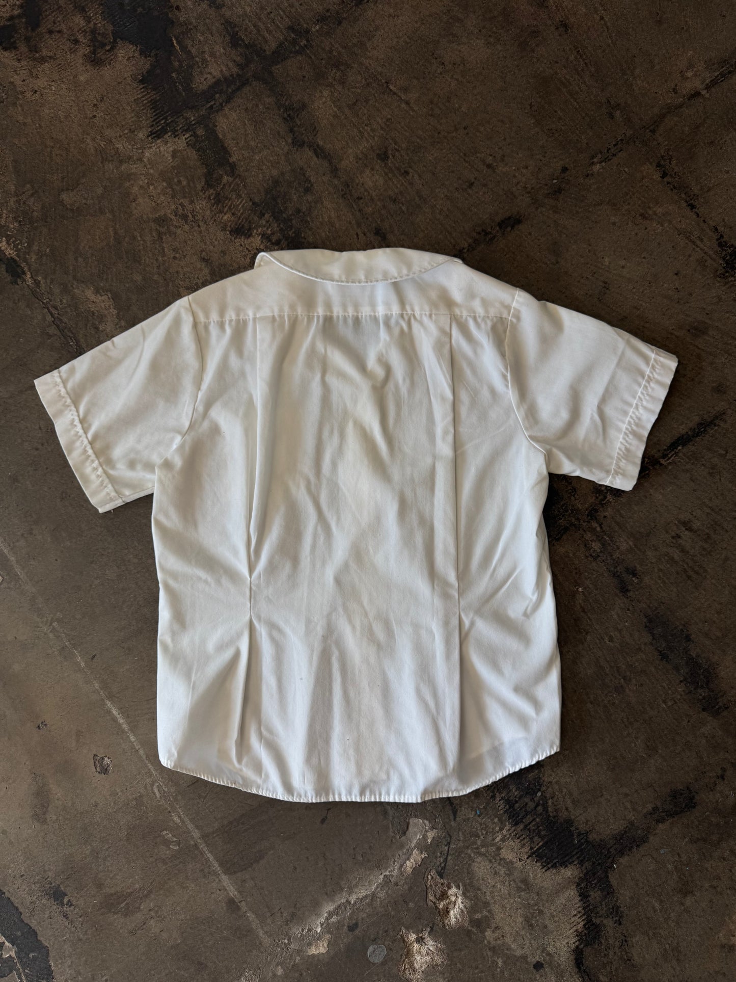 Miss Tulane Peter Pan Collar Short Sleeve Button Up