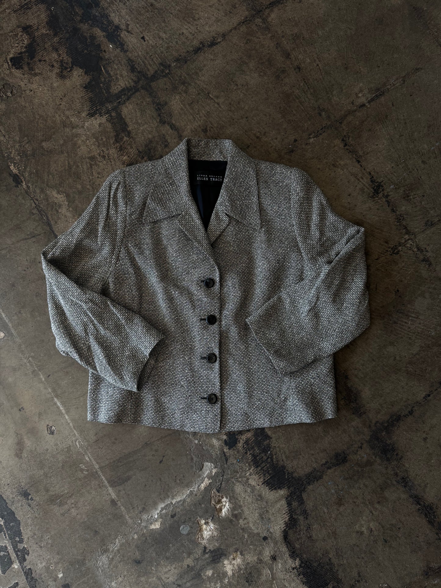 Ellen Tracy Textured Gray Blazer